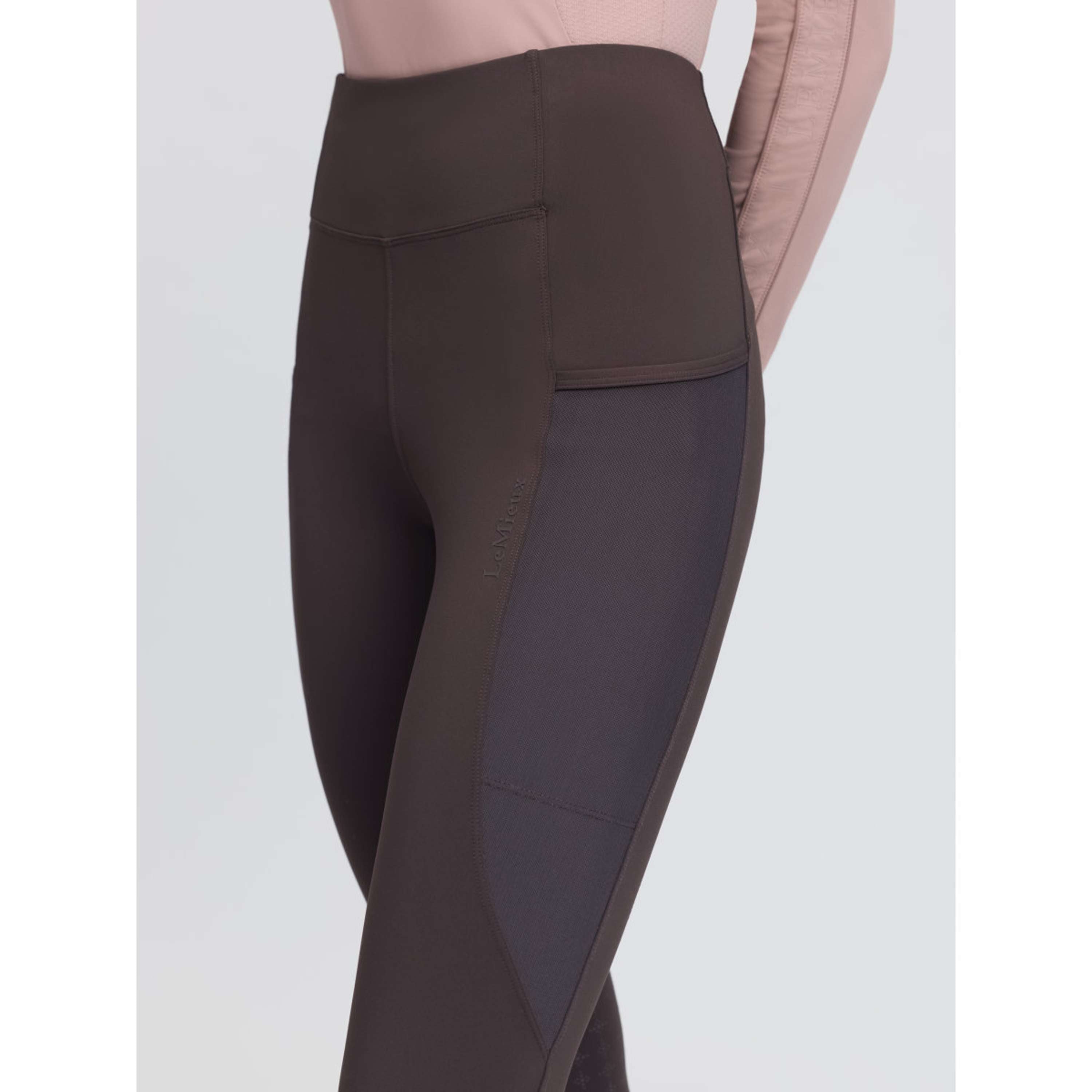 LeMieux Leggings da Equitazione Naomi Full Grip Cocoa