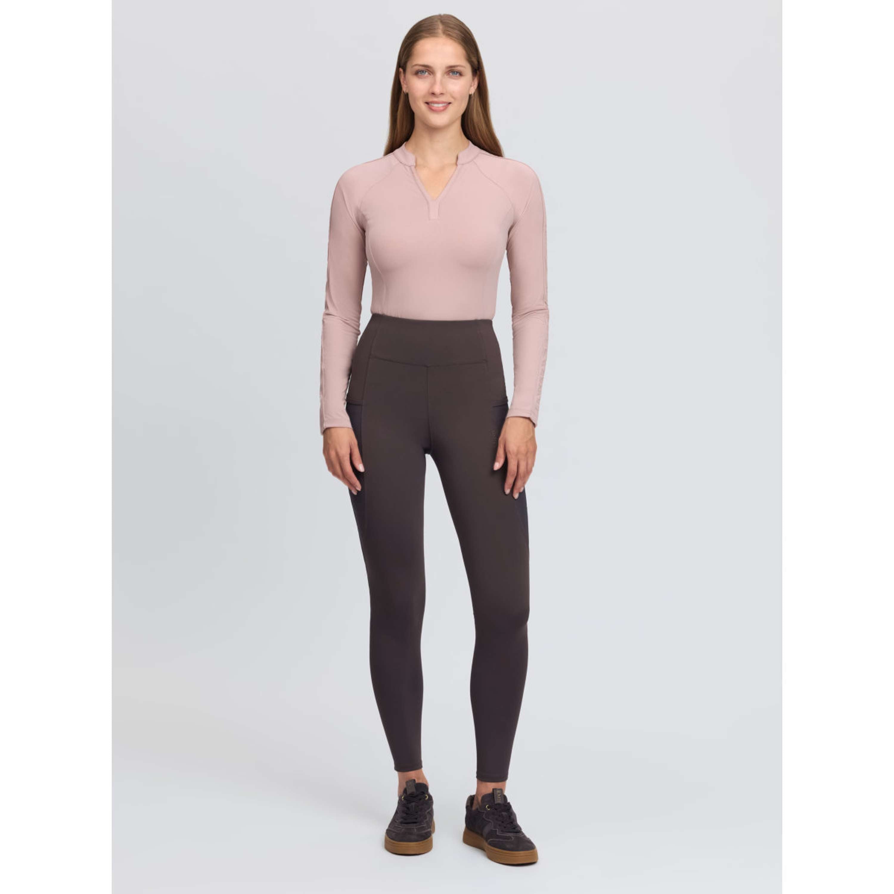 LeMieux Leggings da Equitazione Naomi Full Grip Cocoa