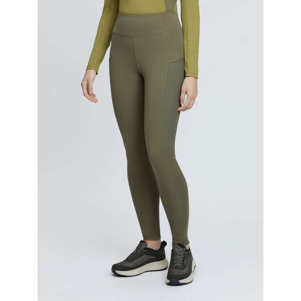 LeMieux Leggings da Equitazione Naomi Full Grip Willow Green