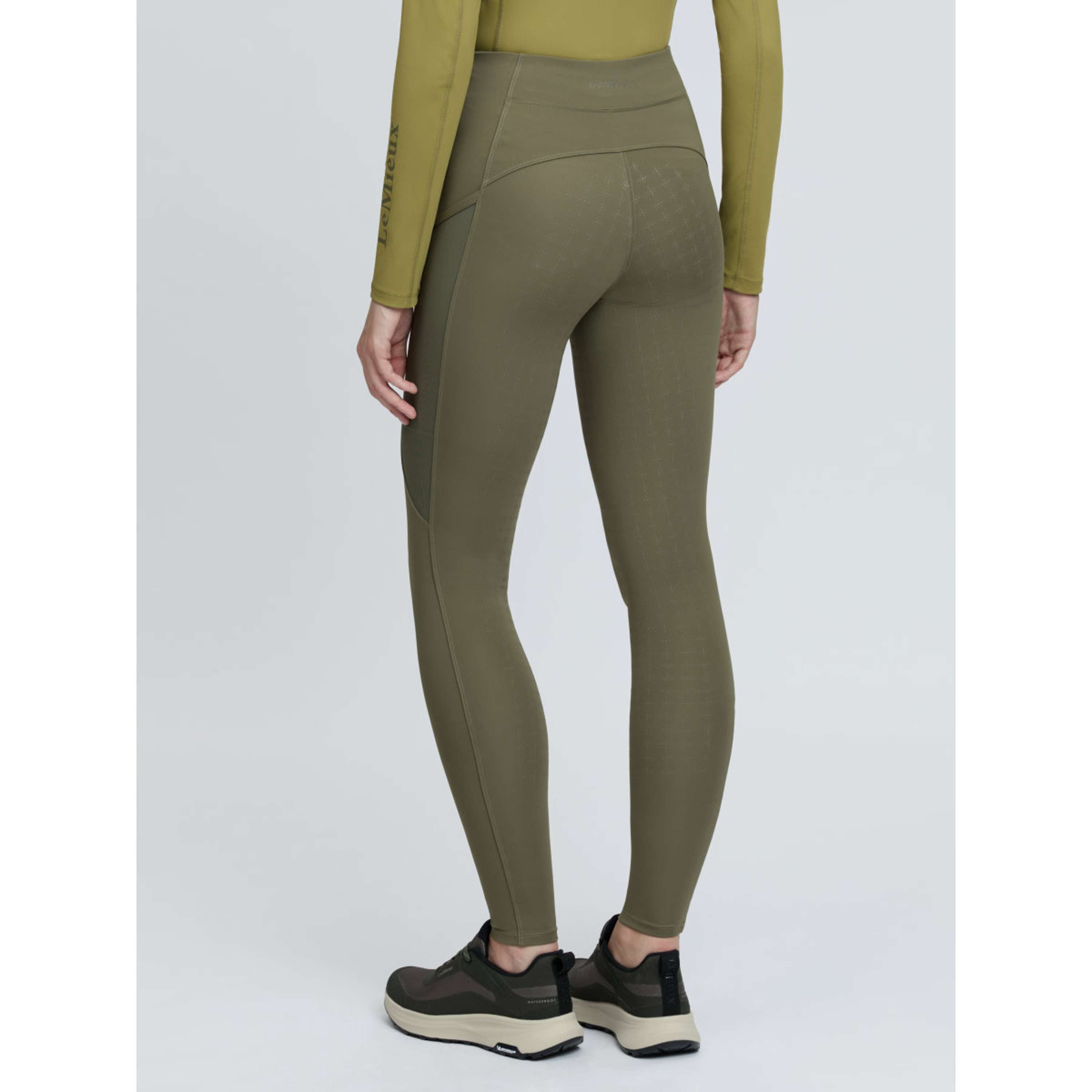LeMieux Leggings da Equitazione Naomi Full Grip Willow Green