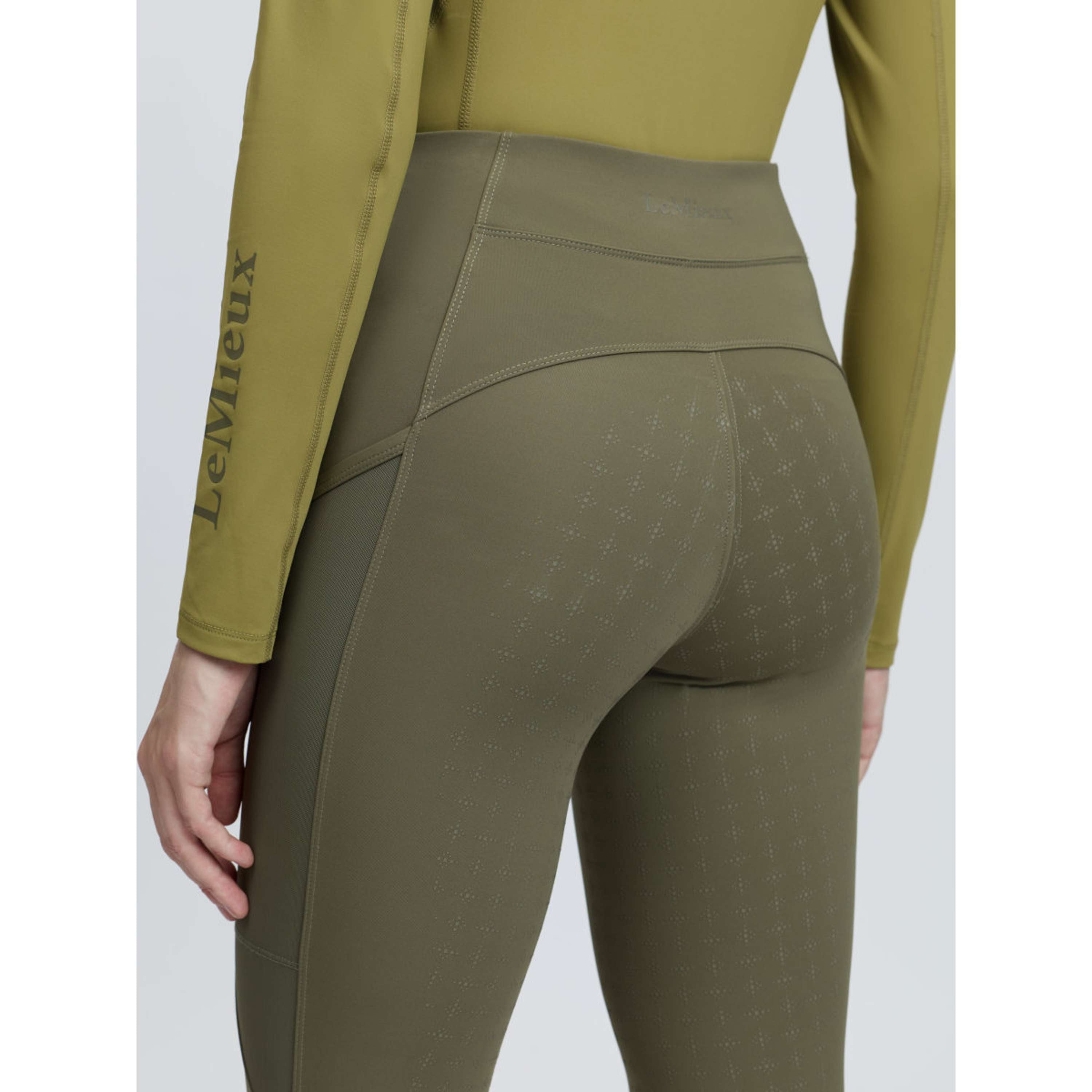 LeMieux Leggings da Equitazione Naomi Full Grip Willow Green
