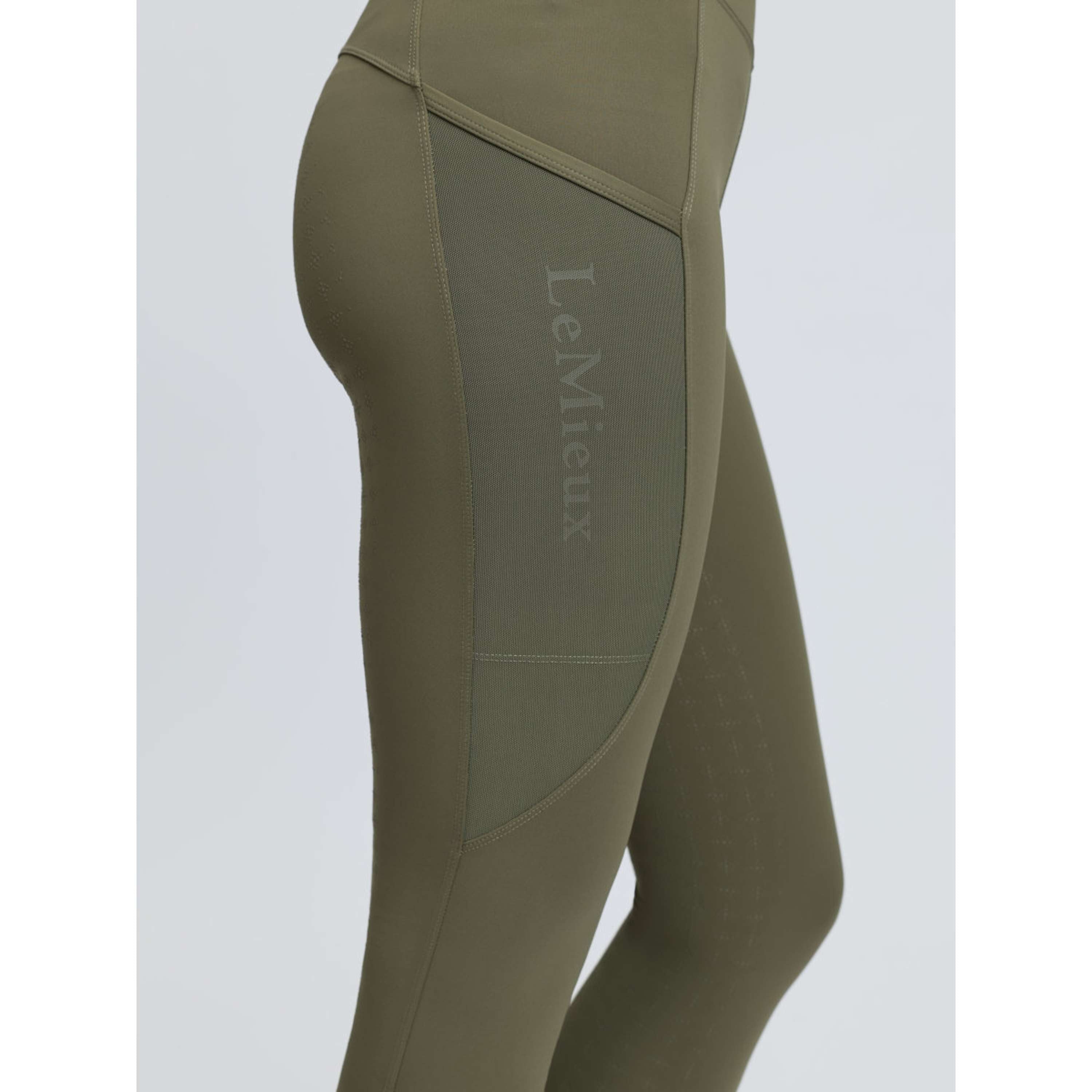 LeMieux Leggings da Equitazione Naomi Full Grip Willow Green