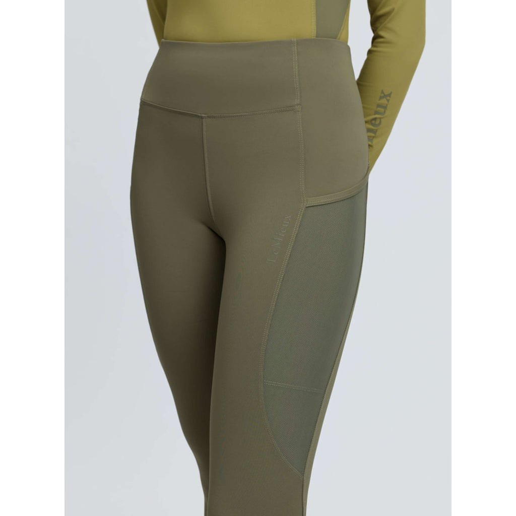 LeMieux Leggings da Equitazione Naomi Full Grip Willow Green