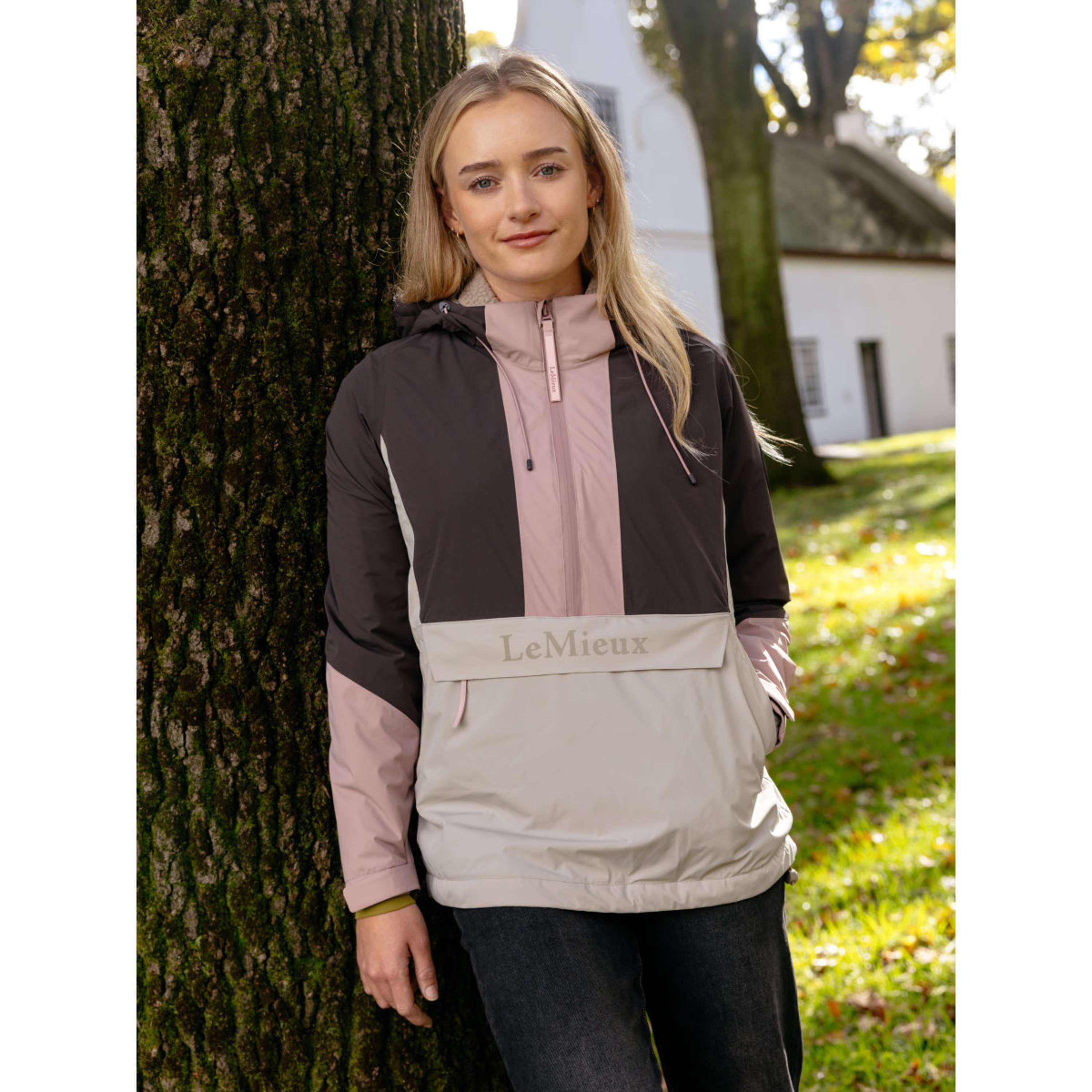 LeMieux Giacca Phoebe Half Zip Waterproof Anorak Wild Rose