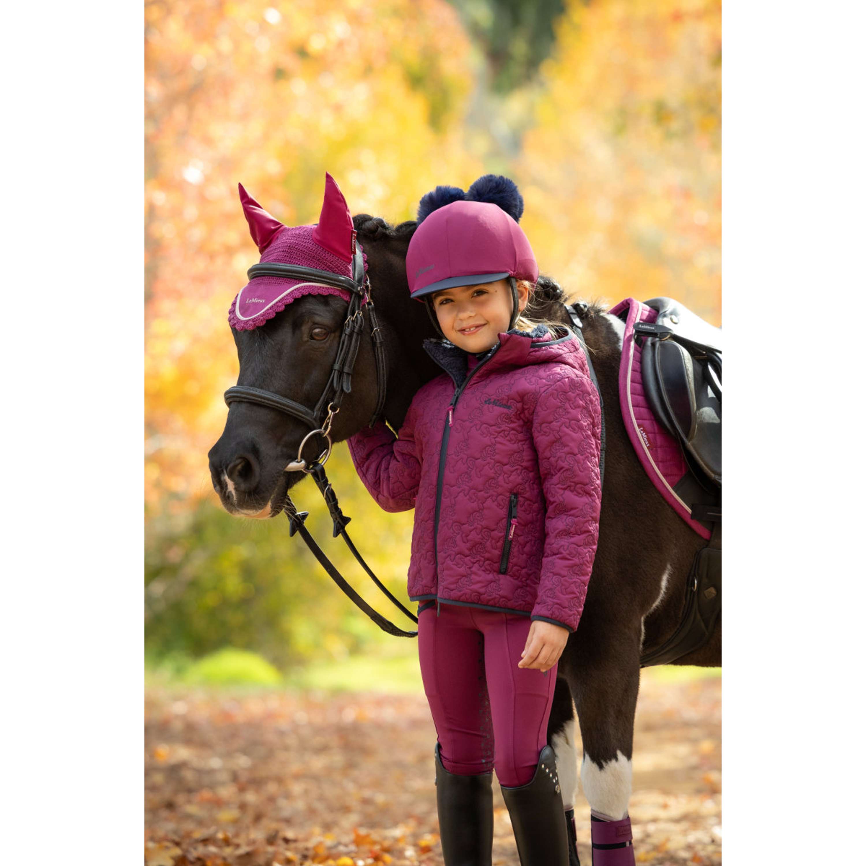 LeMieux Giacca Lola Quilted Kids Blackberry