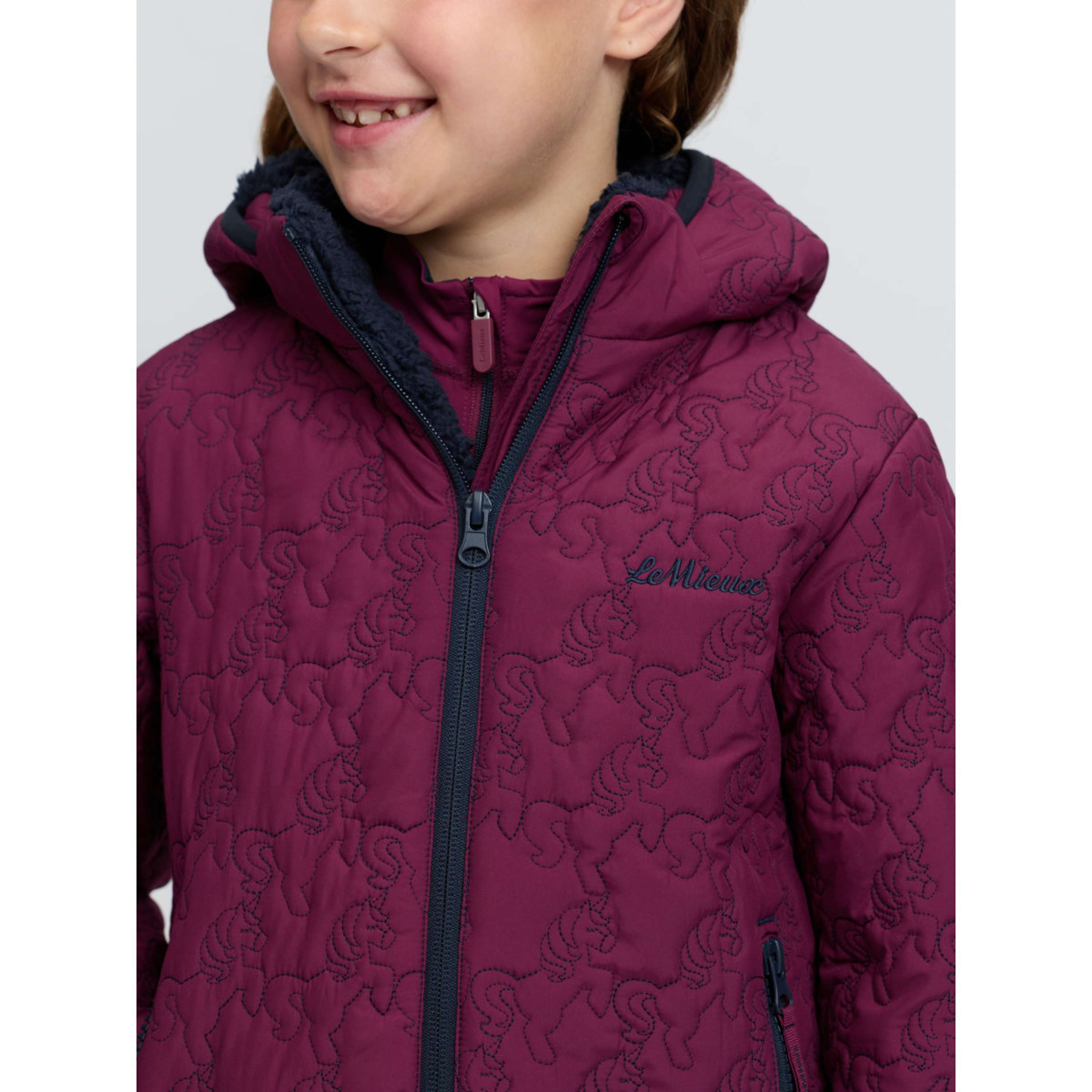 LeMieux Giacca Lola Quilted Kids Blackberry