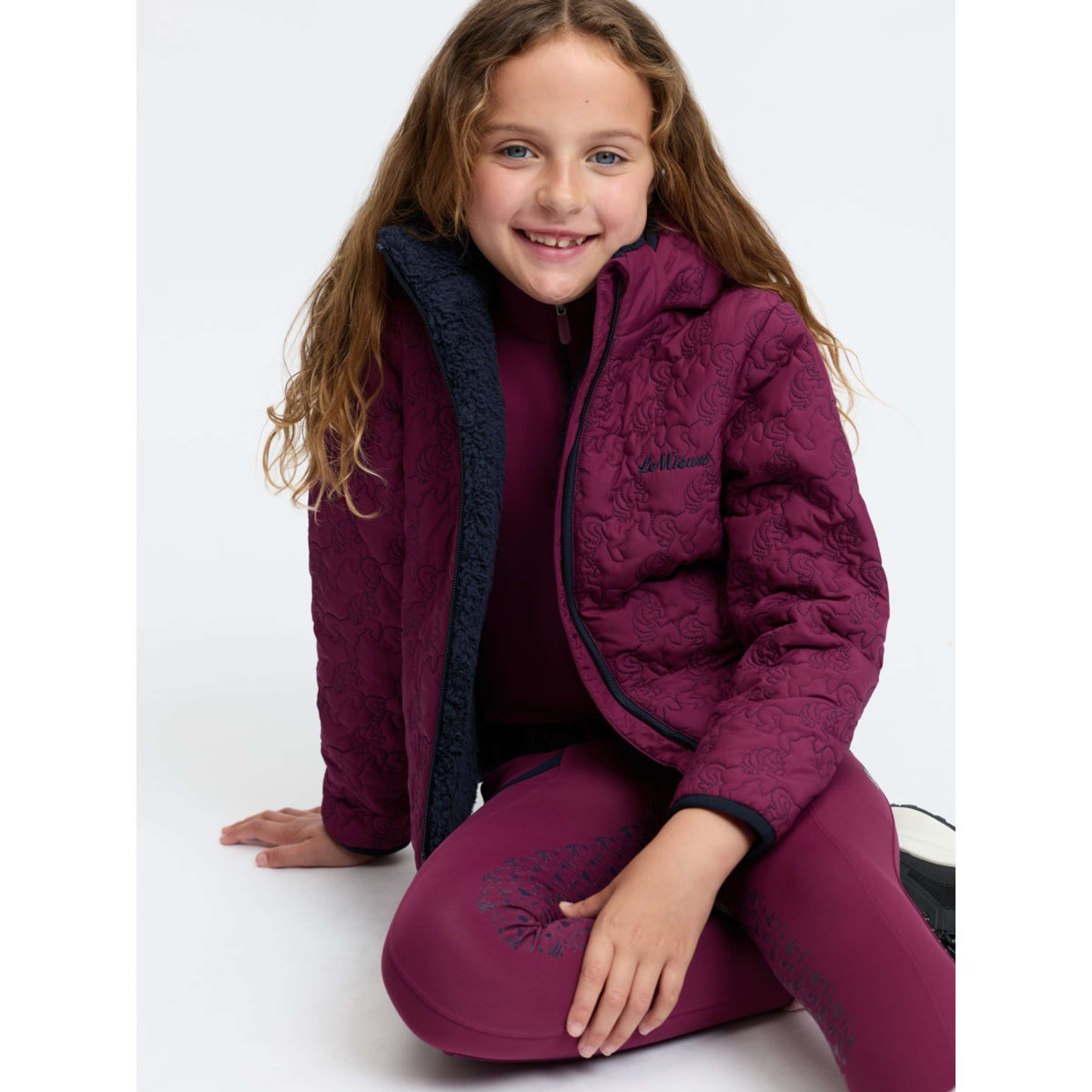 LeMieux Giacca Lola Quilted Kids Blackberry