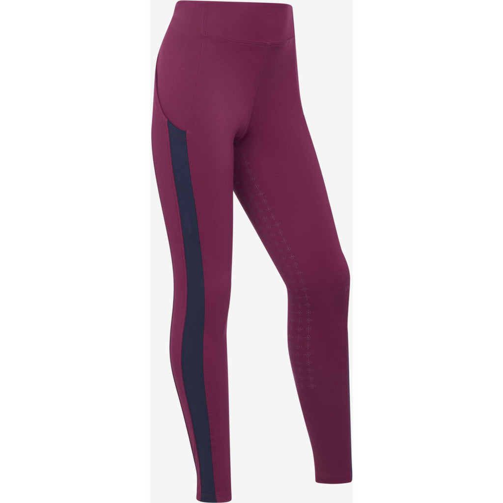 LeMieux Leggings da Equitazione Orla Kids Full Grip Blackberry