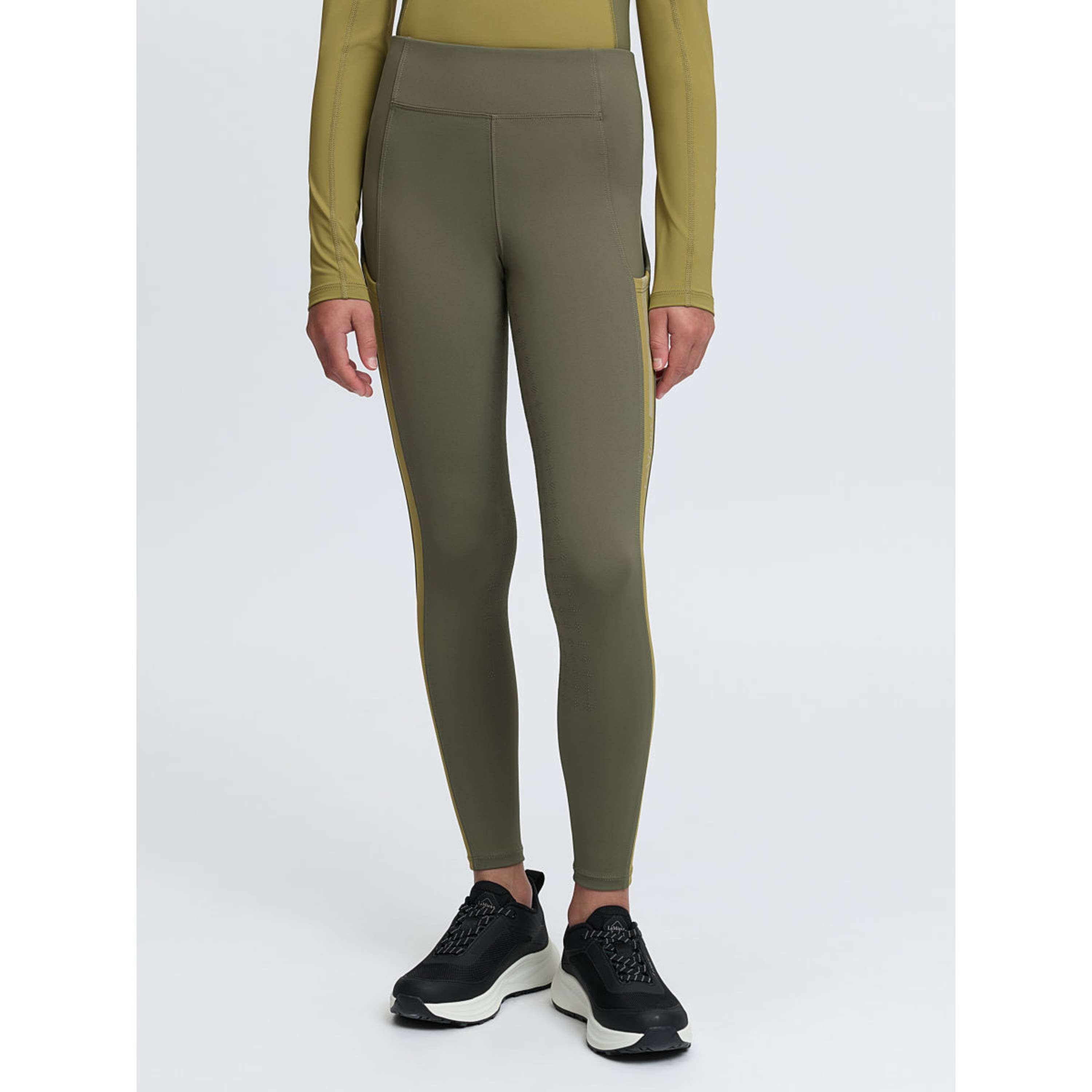LeMieux Leggings da Equitazione Orla Kids Full Grip Willow Green