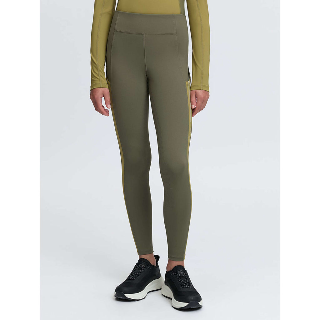 LeMieux Leggings da Equitazione Orla Kids Full Grip Willow Green