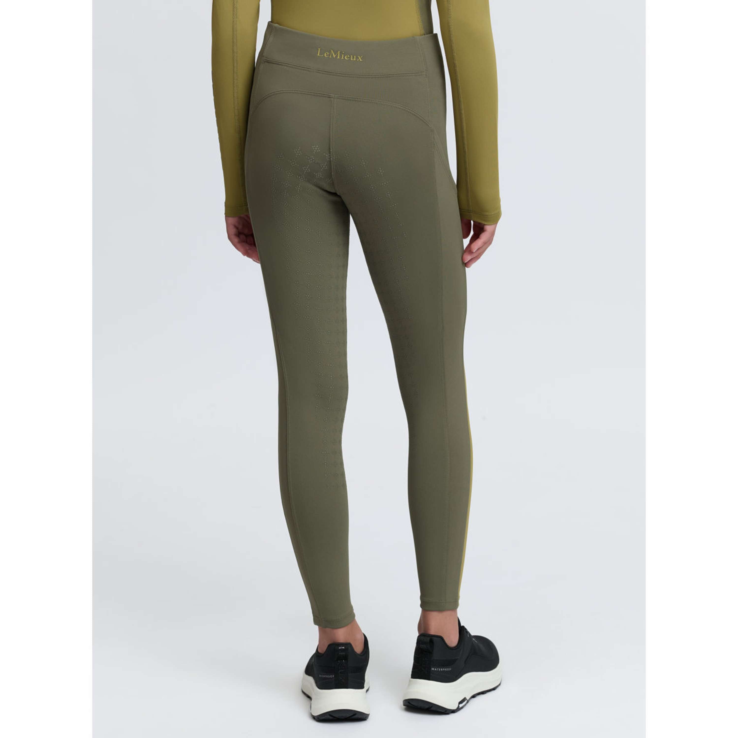 LeMieux Leggings da Equitazione Orla Kids Full Grip Willow Green