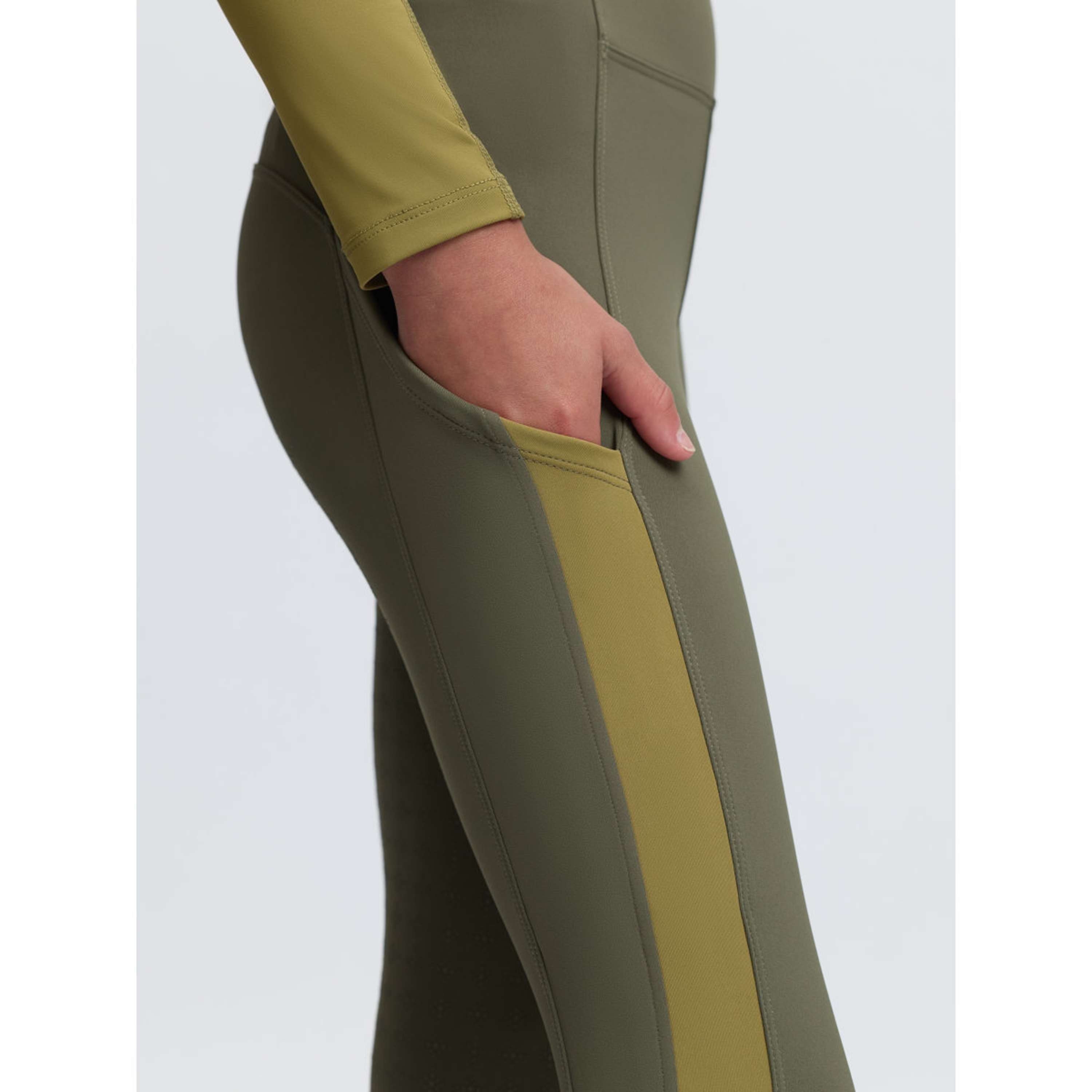 LeMieux Leggings da Equitazione Orla Kids Full Grip Willow Green