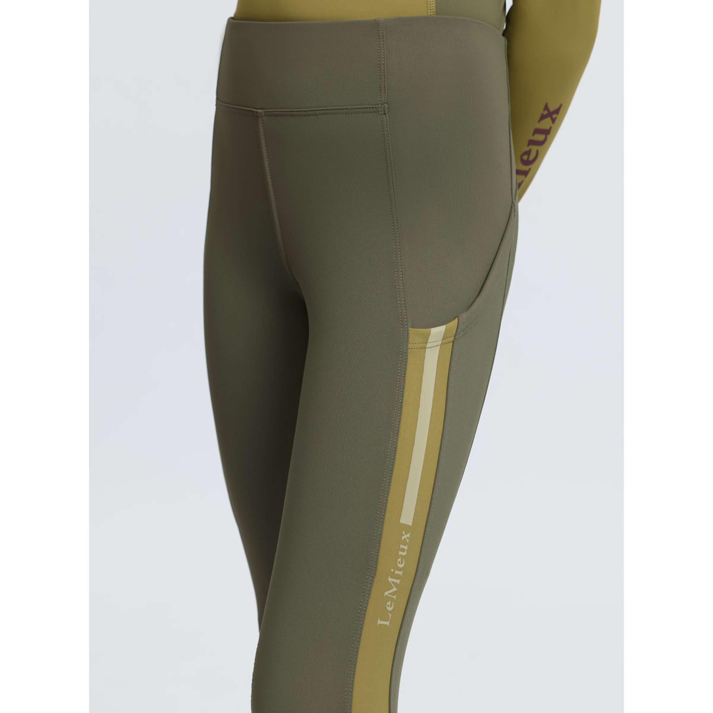 LeMieux Leggings da Equitazione Orla Kids Full Grip Willow Green