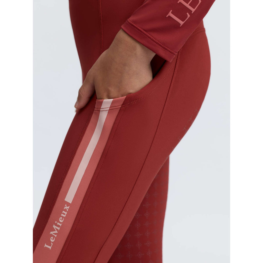 LeMieux Leggings da Equitazione Orla Kids Full Grip Russet