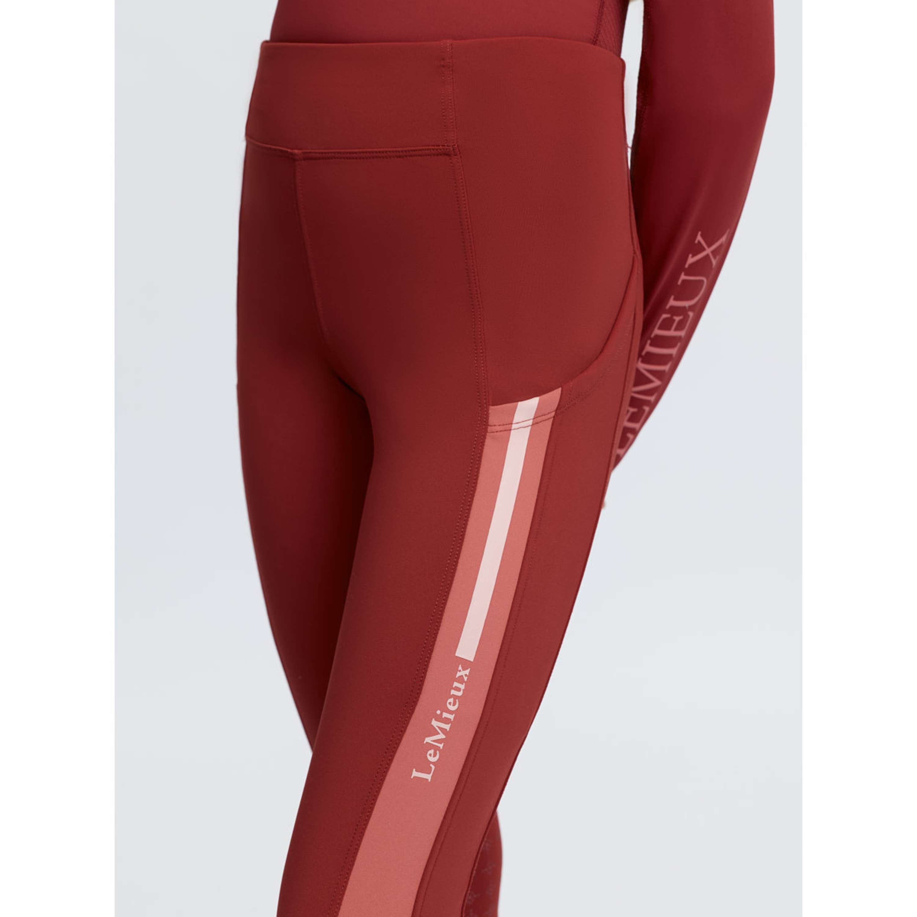 LeMieux Leggings da Equitazione Orla Kids Full Grip Russet