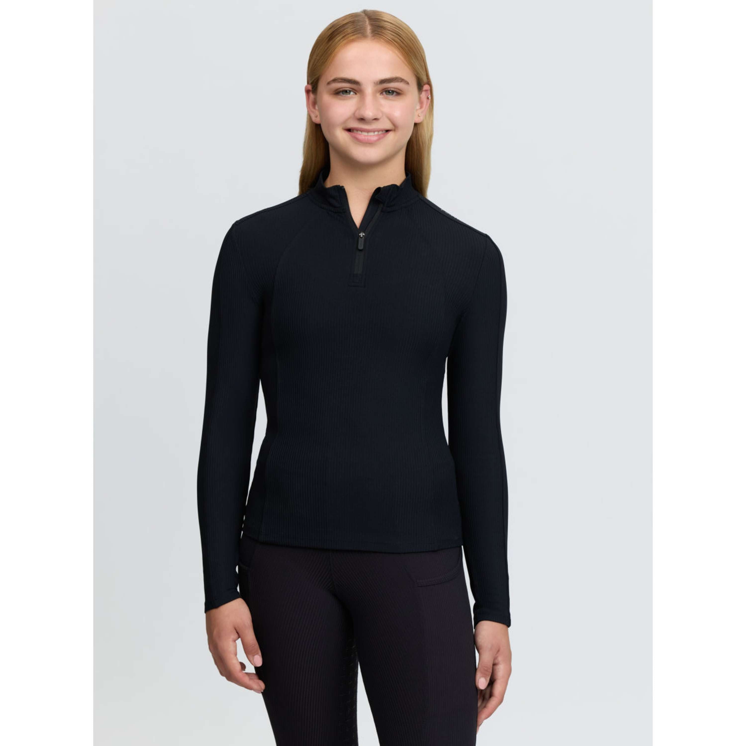 LeMieux Strato di base Raye Ribbed Kids Nero