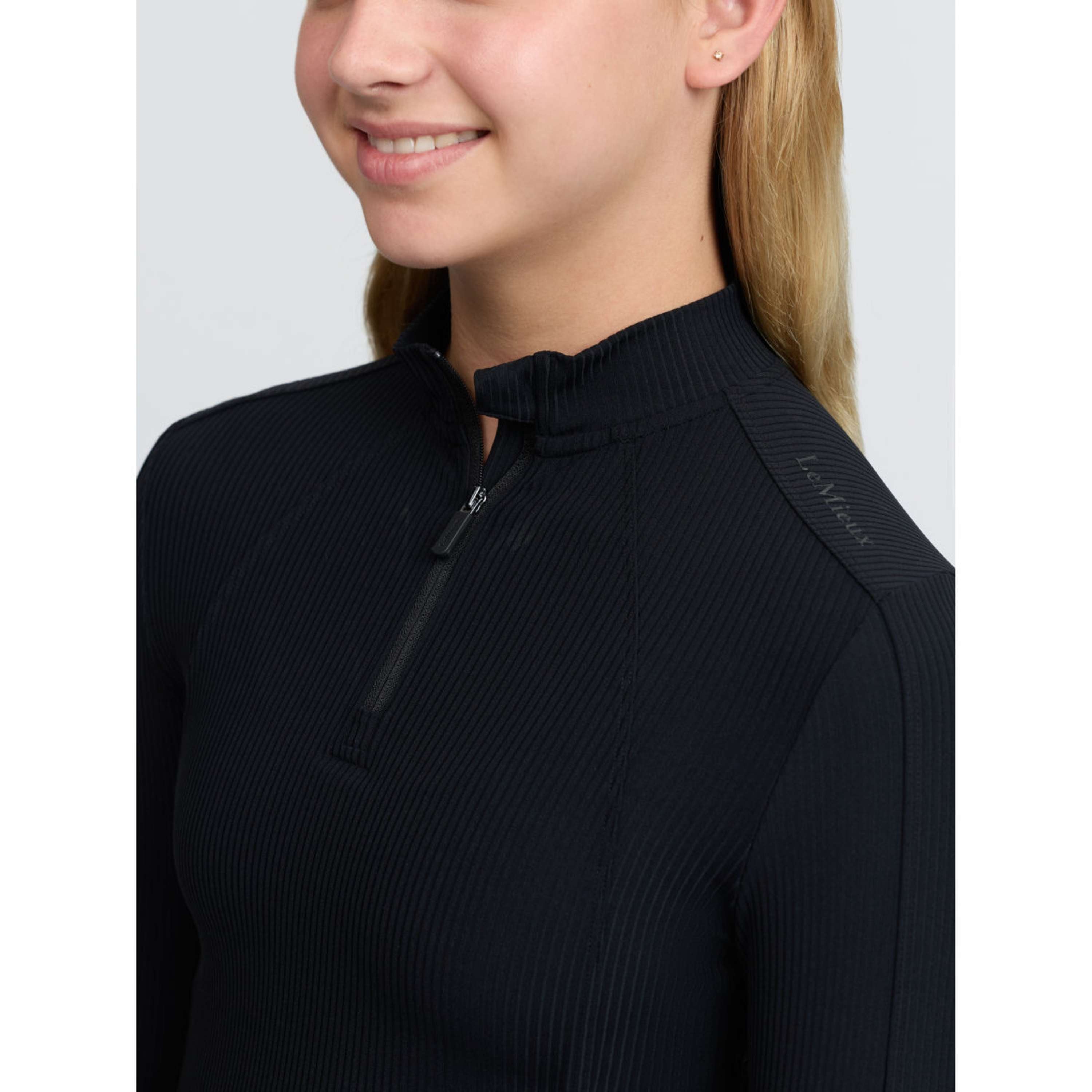 LeMieux Strato di base Raye Ribbed Kids Nero