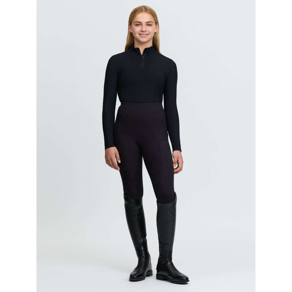 LeMieux Strato di base Raye Ribbed Kids Nero