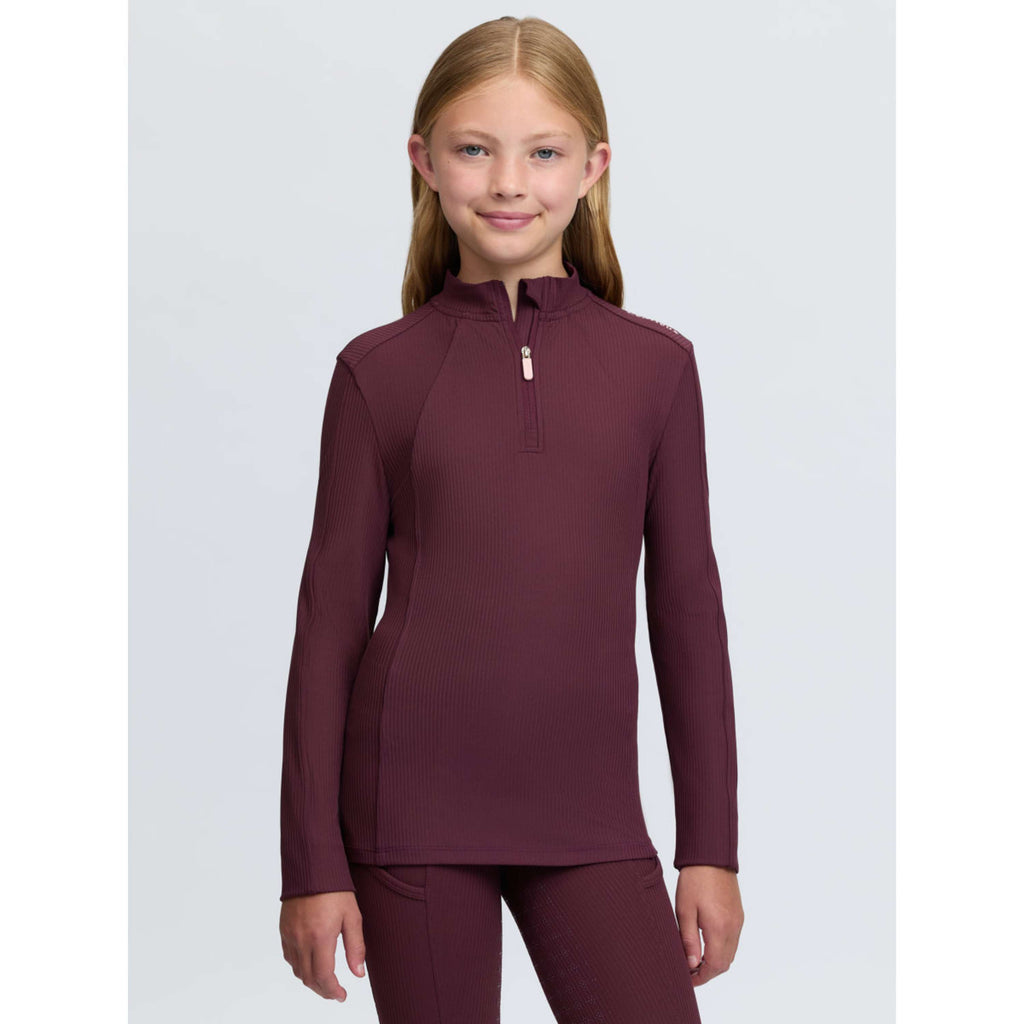 LeMieux Strato di base Raye Ribbed Kids Bramble