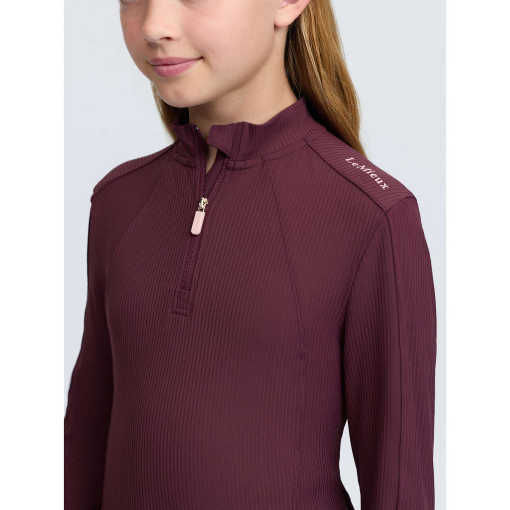 LeMieux Strato di base Raye Ribbed Kids Bramble