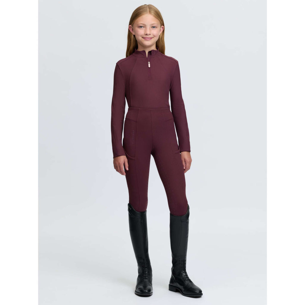 LeMieux Strato di base Raye Ribbed Kids Bramble