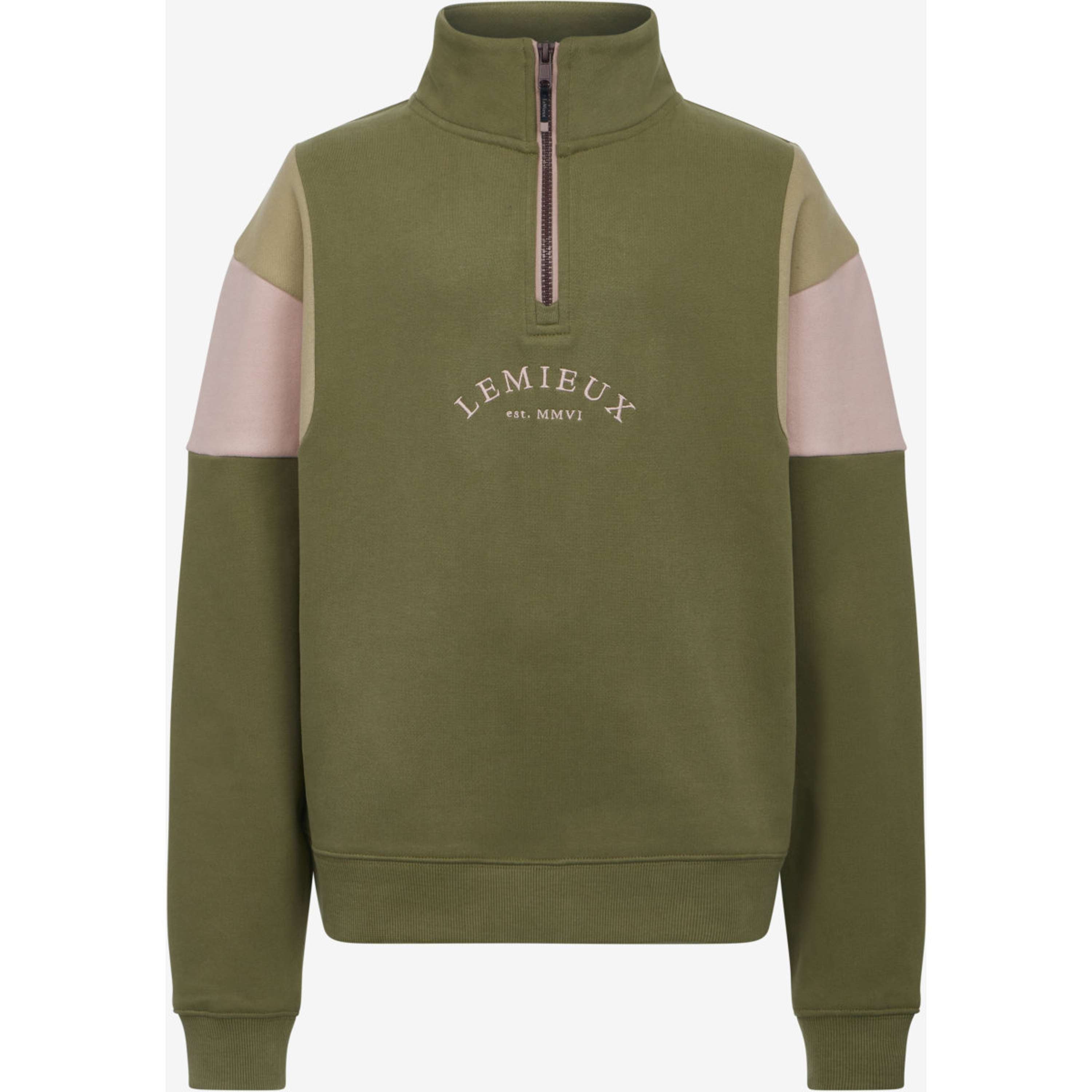 LeMieux Maglione Viola Quarter Zip Kids Willow Green