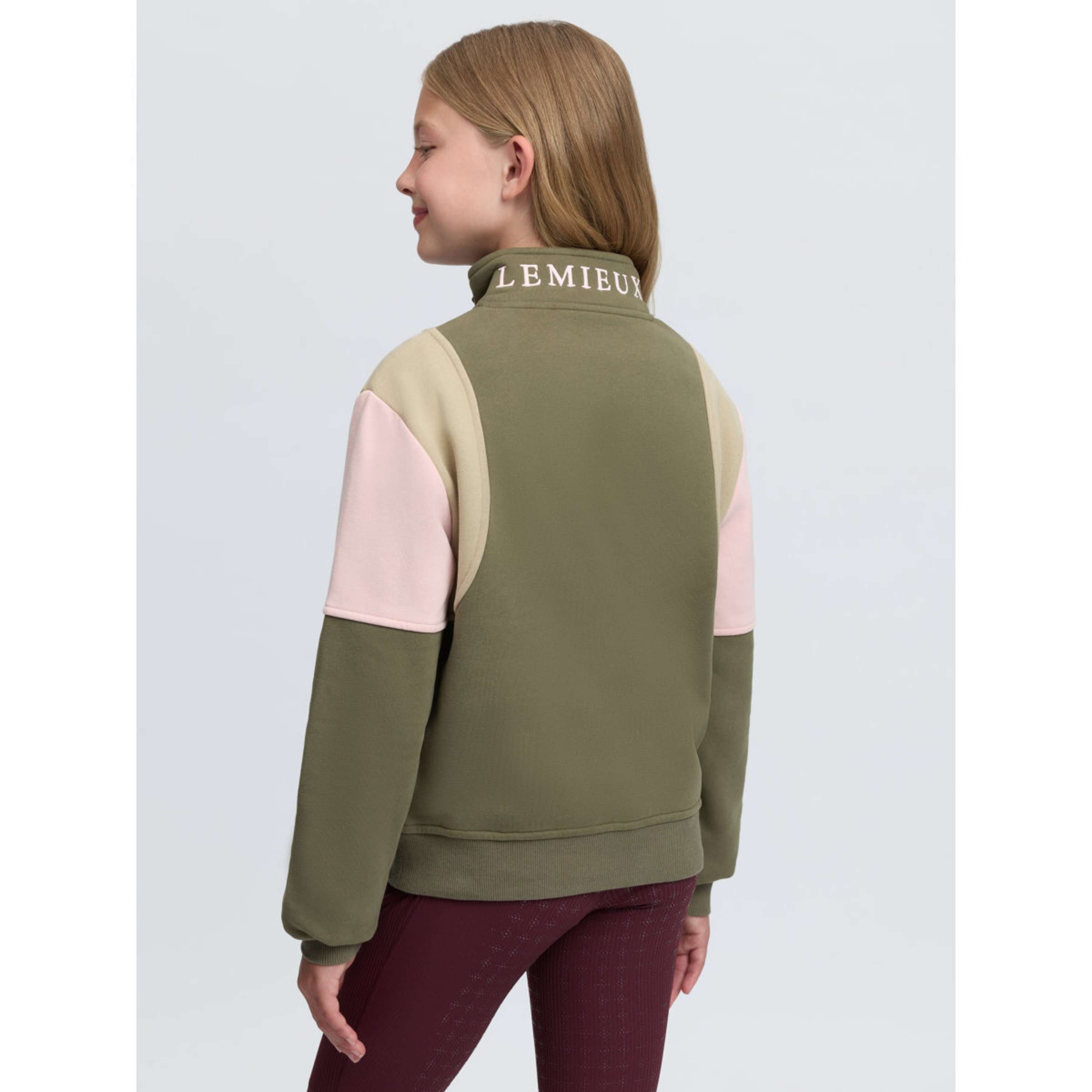 LeMieux Maglione Viola Quarter Zip Kids Willow Green