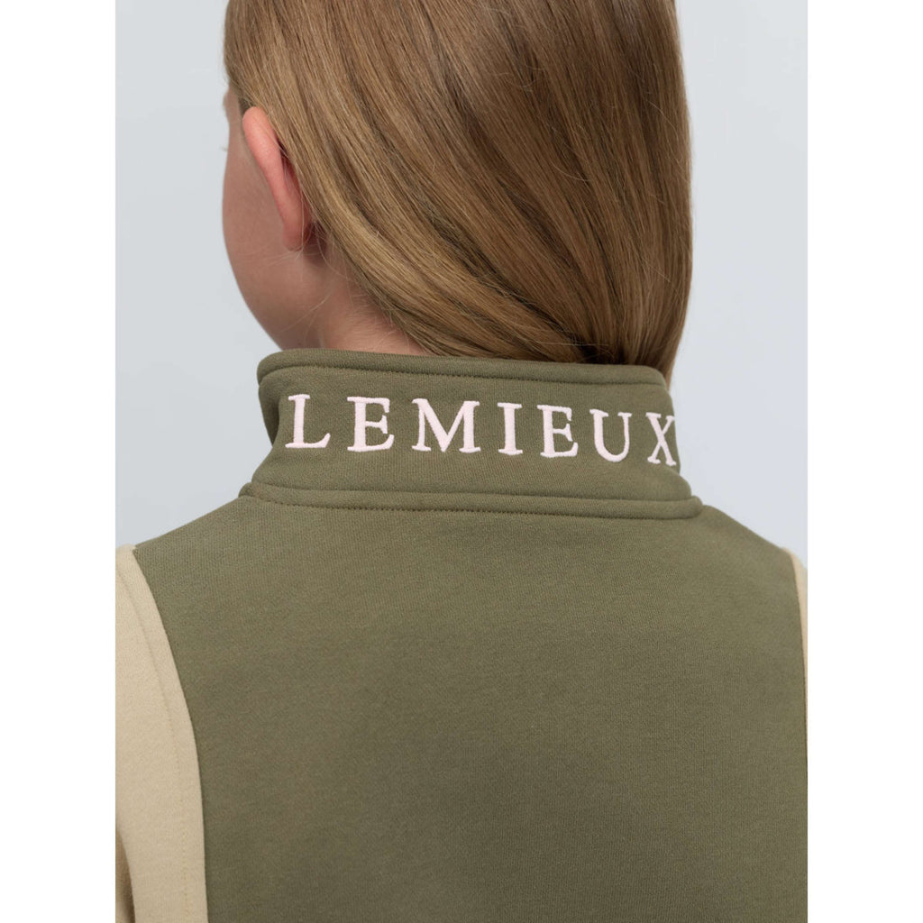 LeMieux Maglione Viola Quarter Zip Kids Willow Green