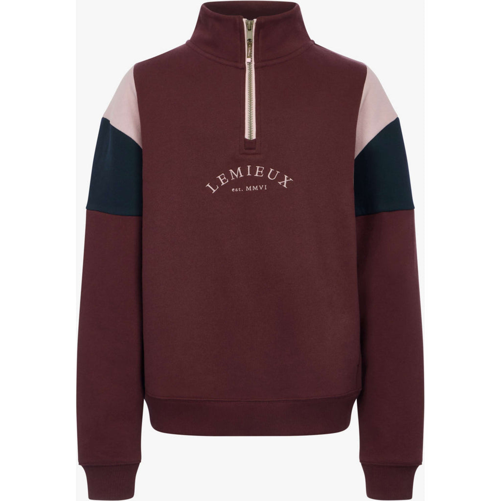 LeMieux Maglione Viola Quarter Zip Kids Bramble