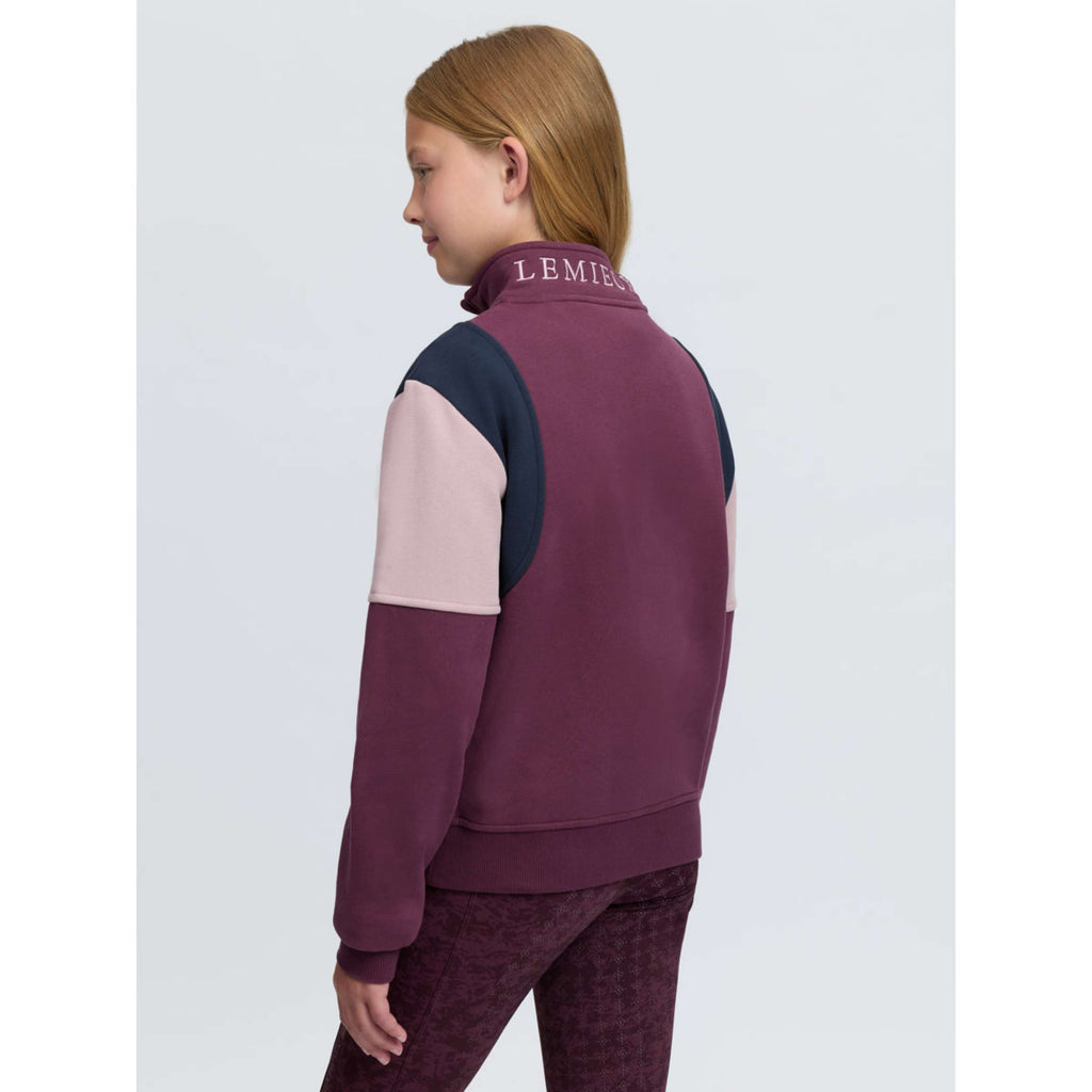 LeMieux Maglione Viola Quarter Zip Kids Bramble