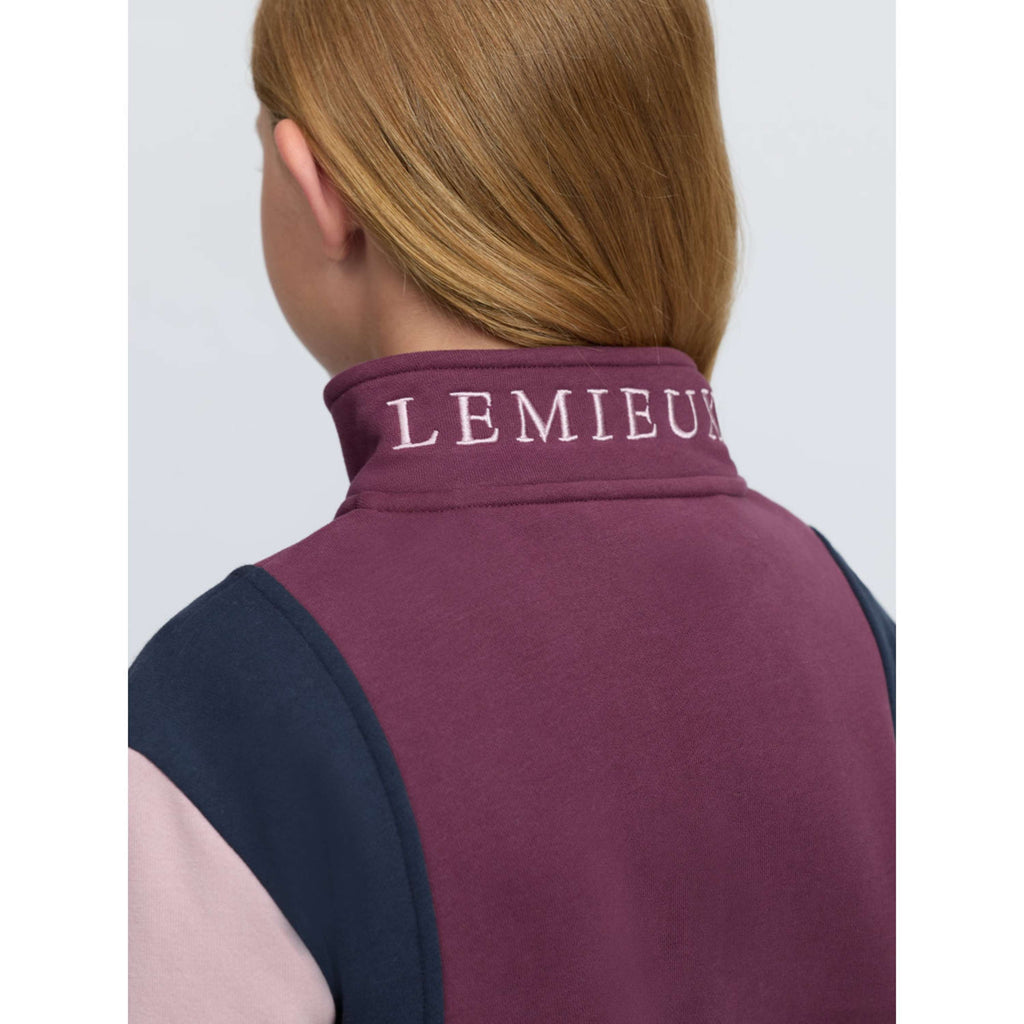 LeMieux Maglione Viola Quarter Zip Kids Bramble