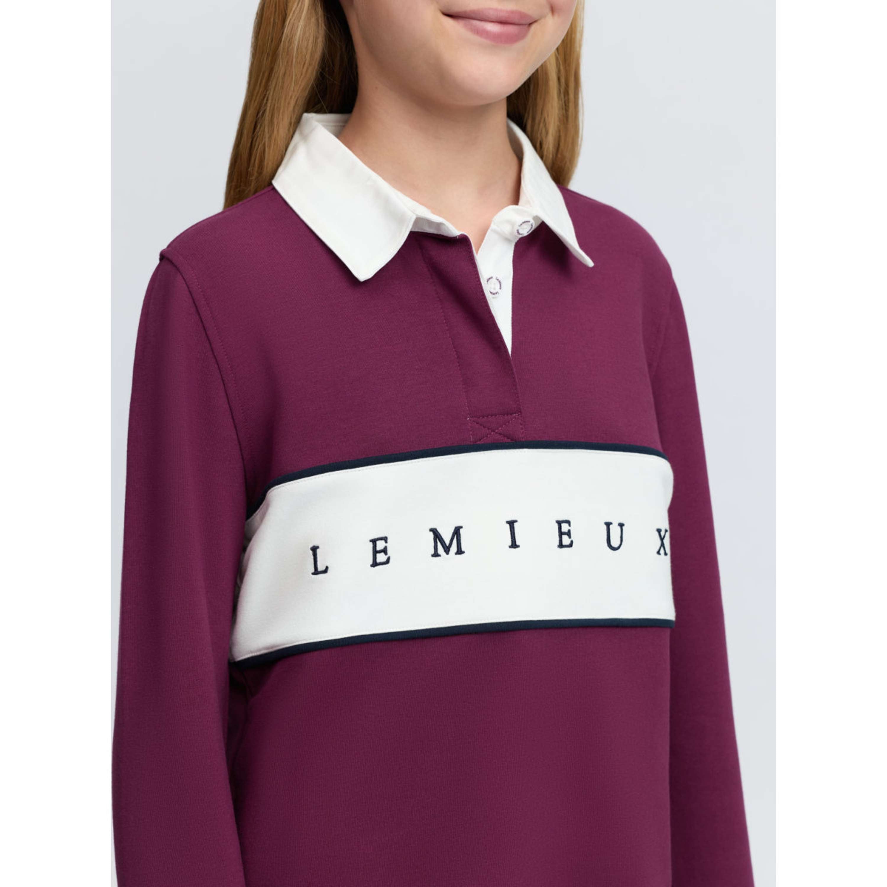 LeMieux Maglia Riley Rugby Kids Maniche Lunghe Blackberry