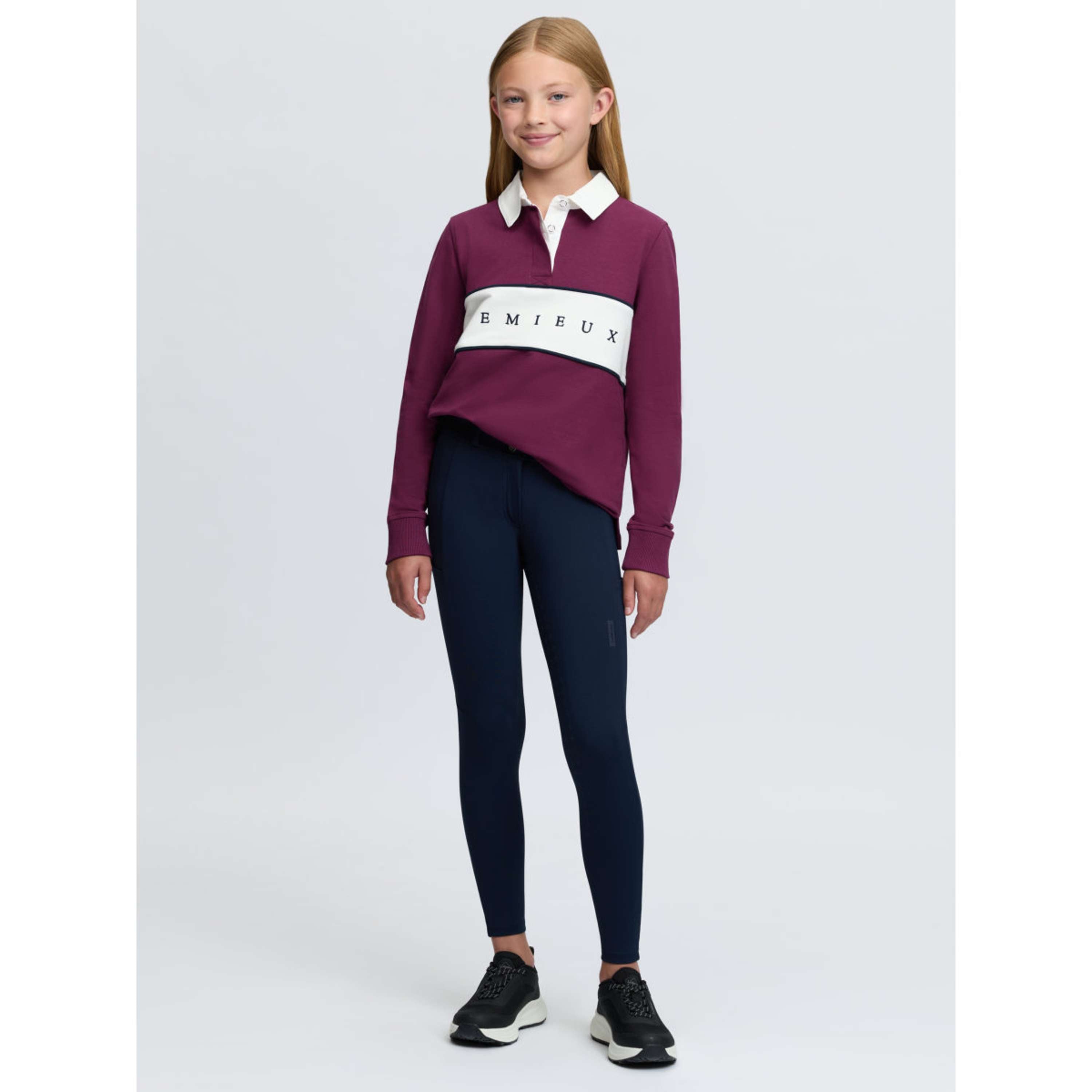 LeMieux Maglia Riley Rugby Kids Maniche Lunghe Blackberry