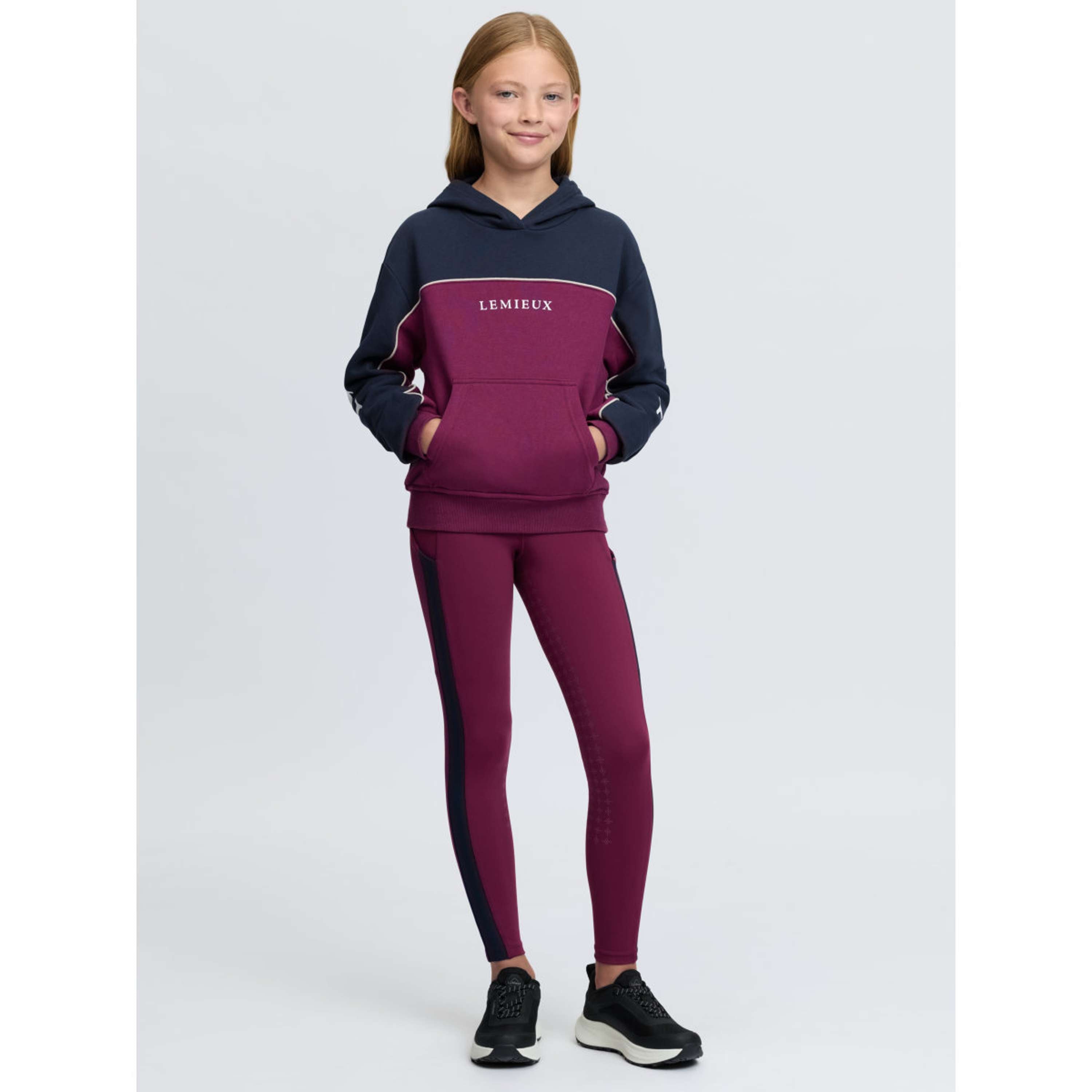 LeMieux Felpa con cappuccio Sadie Kids Blackberry
