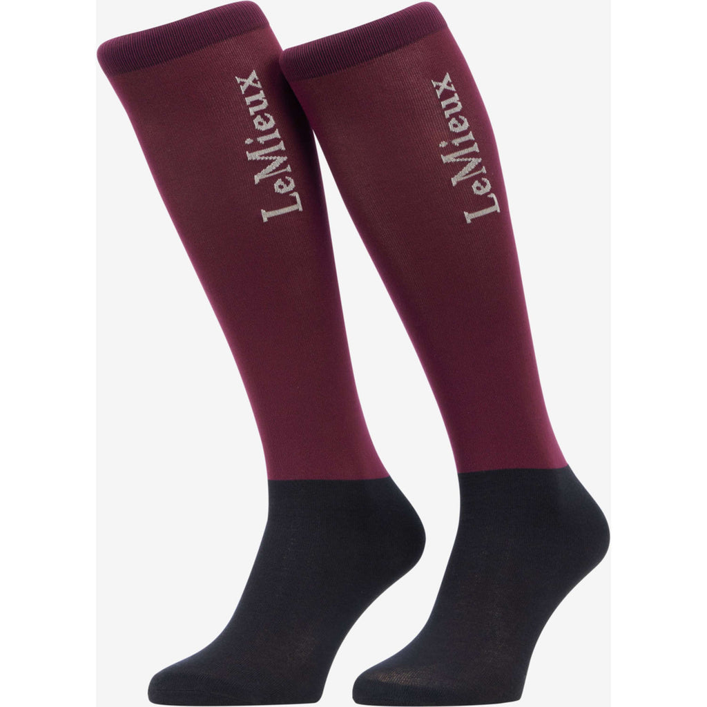 LeMieux Calze da Equitazione Competition 2-pack Blackberry