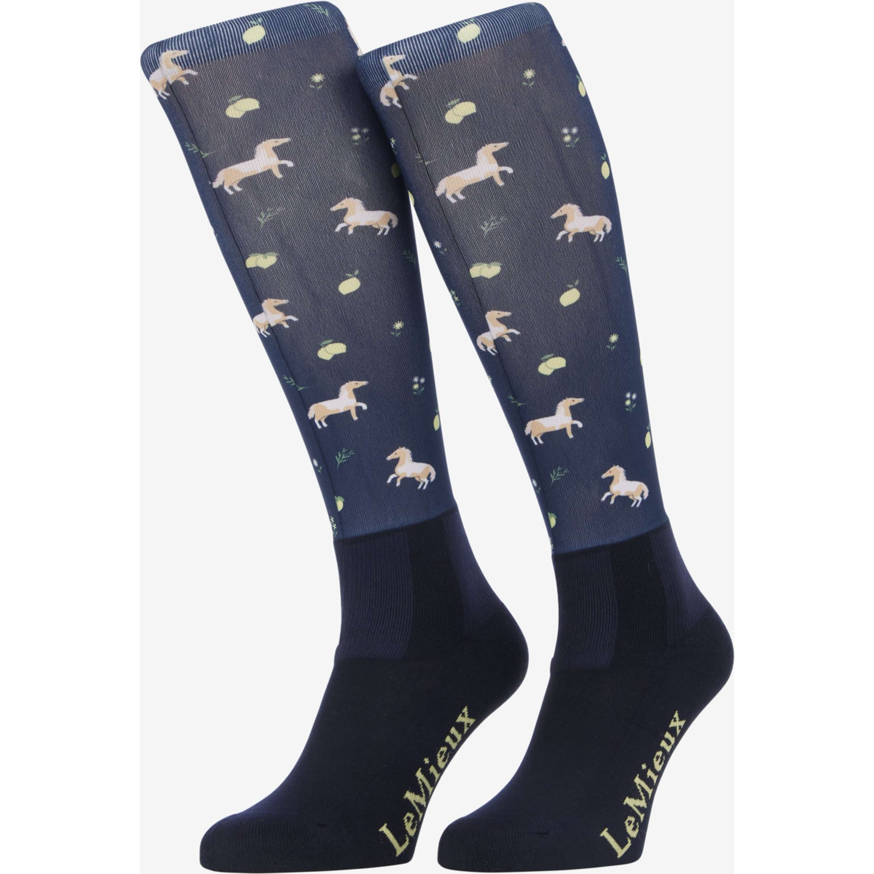 LeMieux Calze da Equitazione Footsie Navy