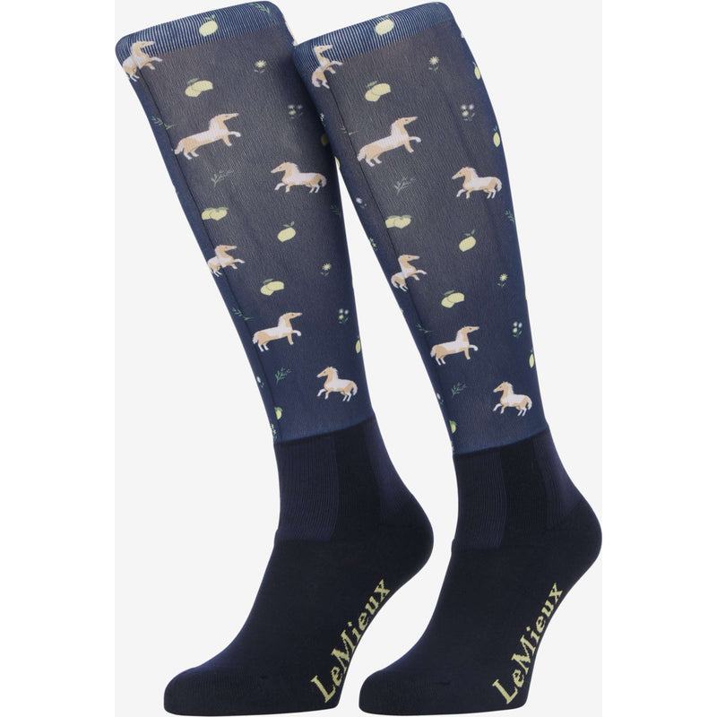 LeMieux Calze da Equitazione Footsie Navy