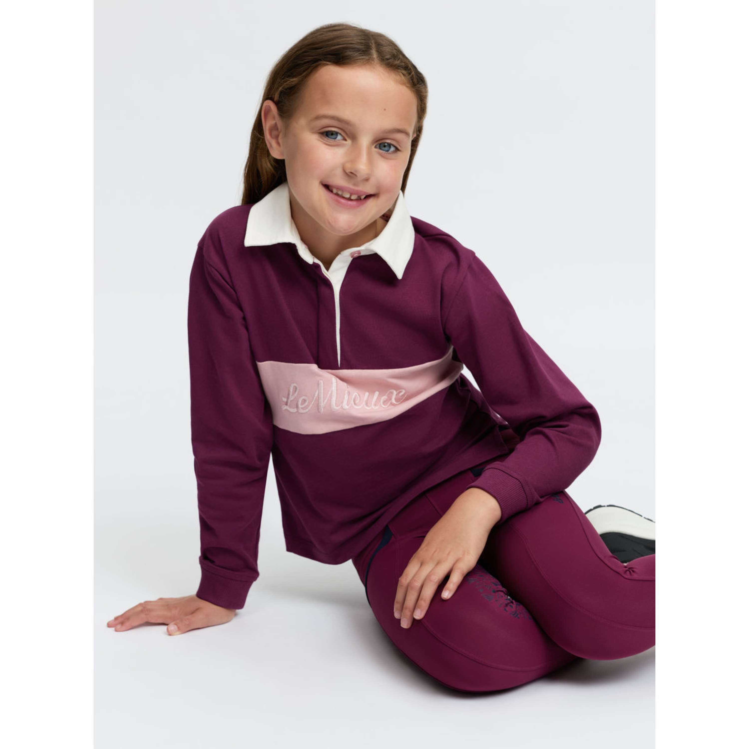 LeMieux Maglia Roman Rugby Kids Blackberry