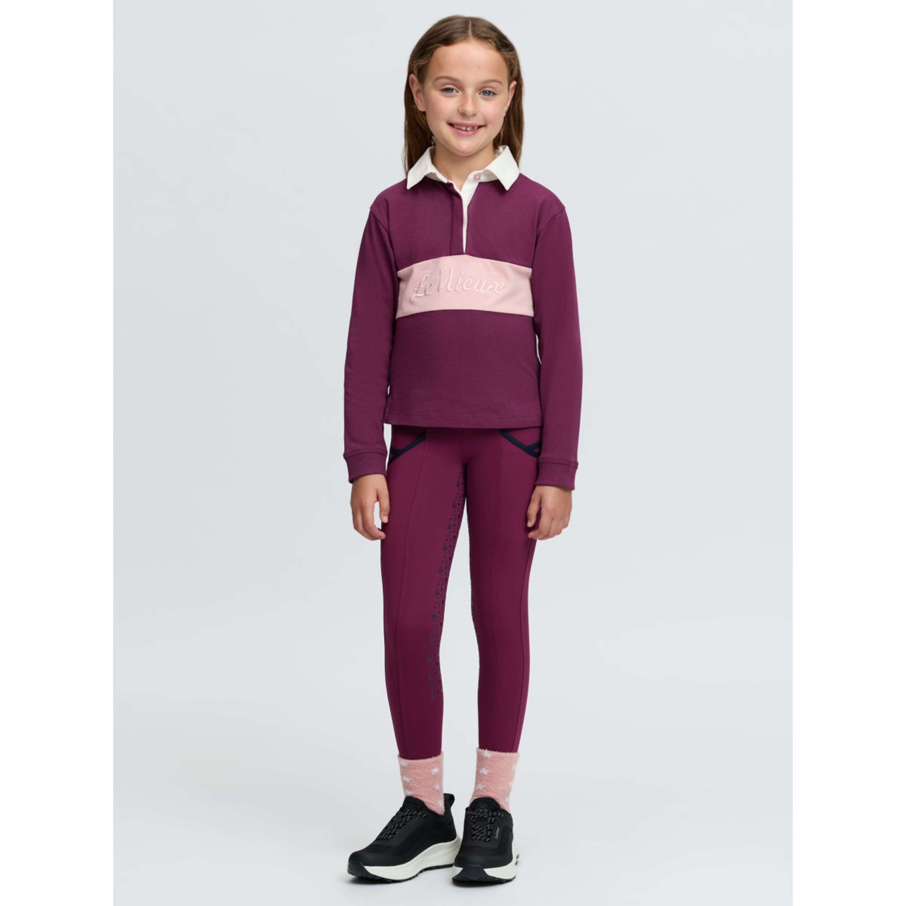 LeMieux Maglia Roman Rugby Kids Blackberry