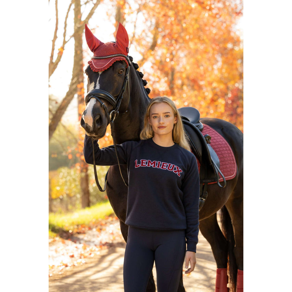 LeMieux Maglione Vida Varsity Crew Neck Navy