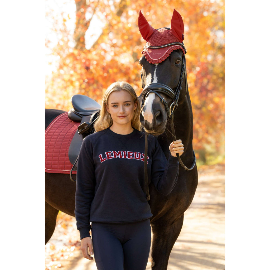 LeMieux Maglione Vida Varsity Crew Neck Navy