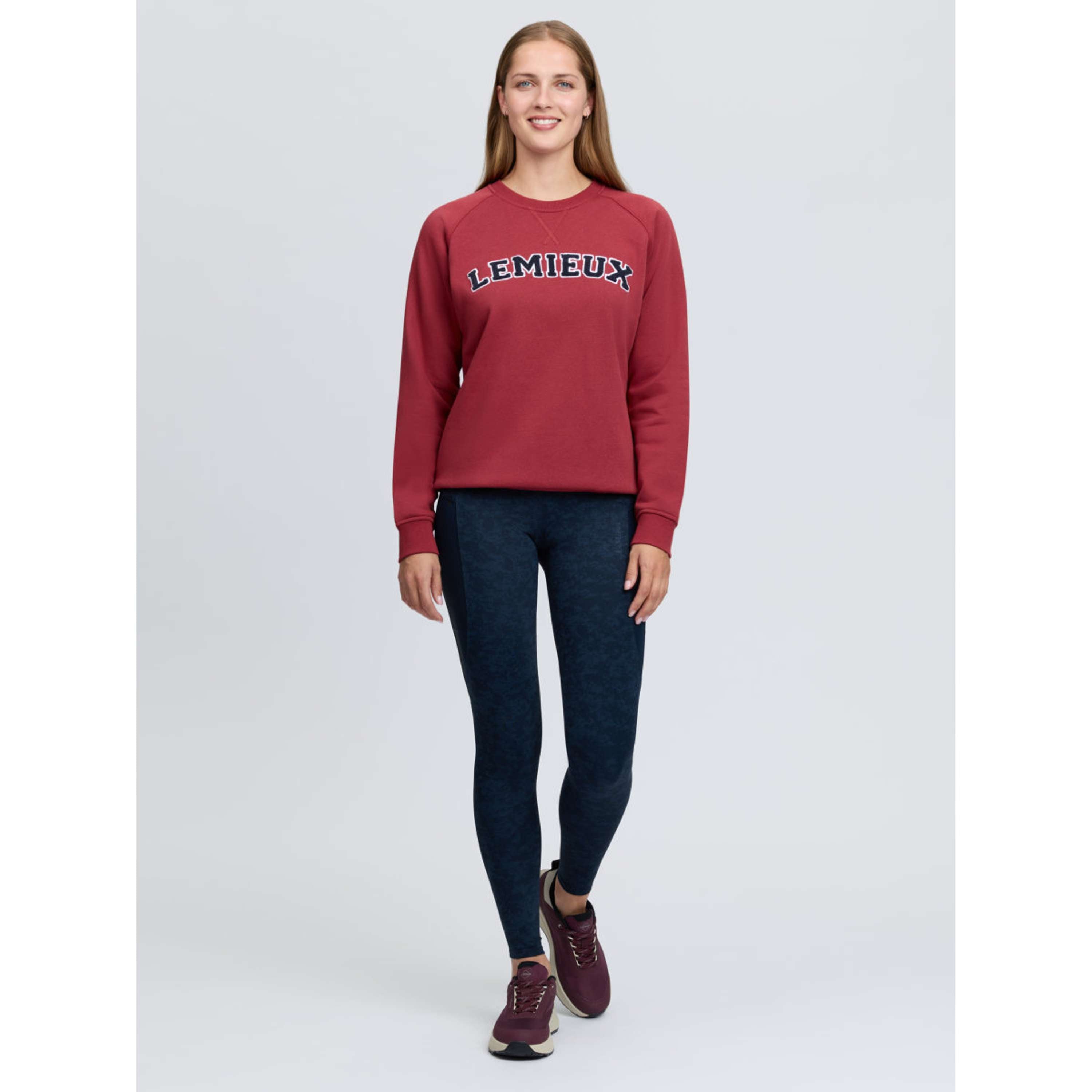 LeMieux Maglione Vida Varsity Crew Neck Russet
