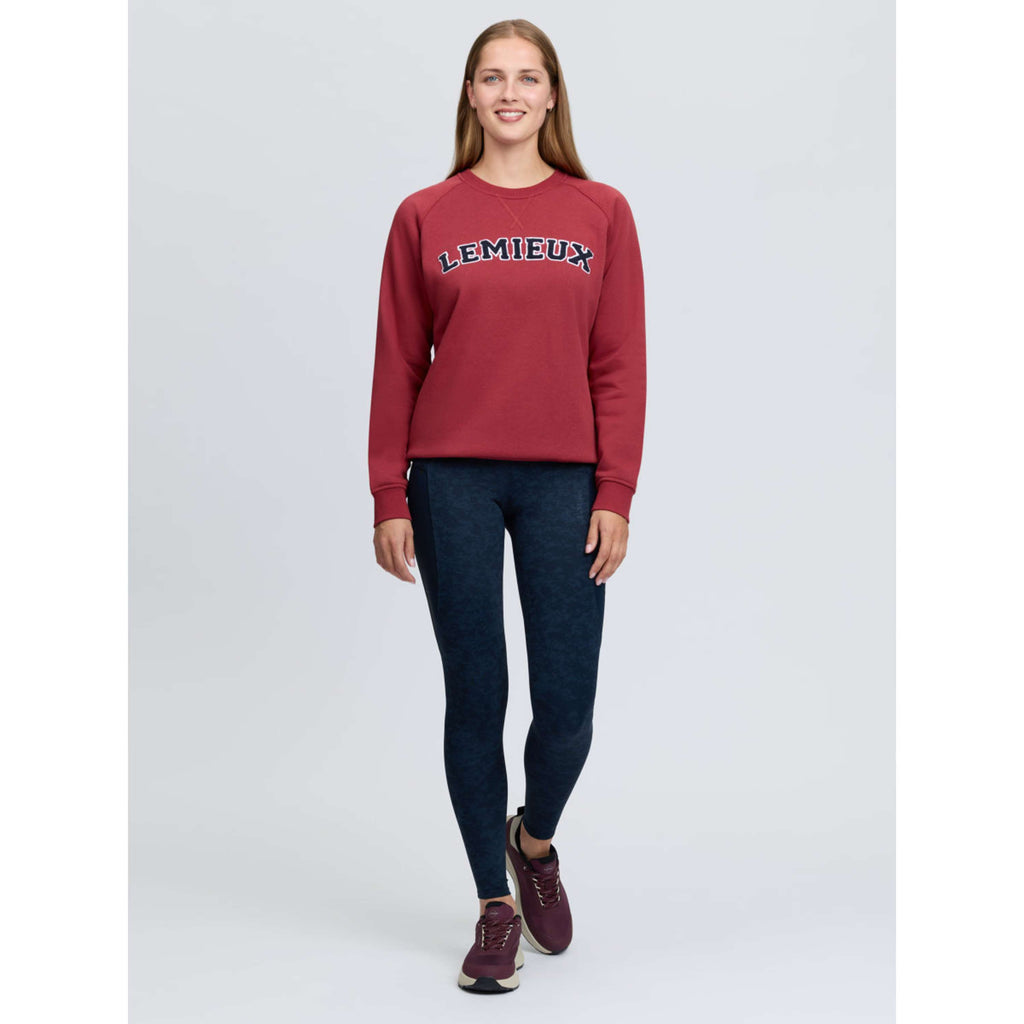 LeMieux Maglione Vida Varsity Crew Neck Russet