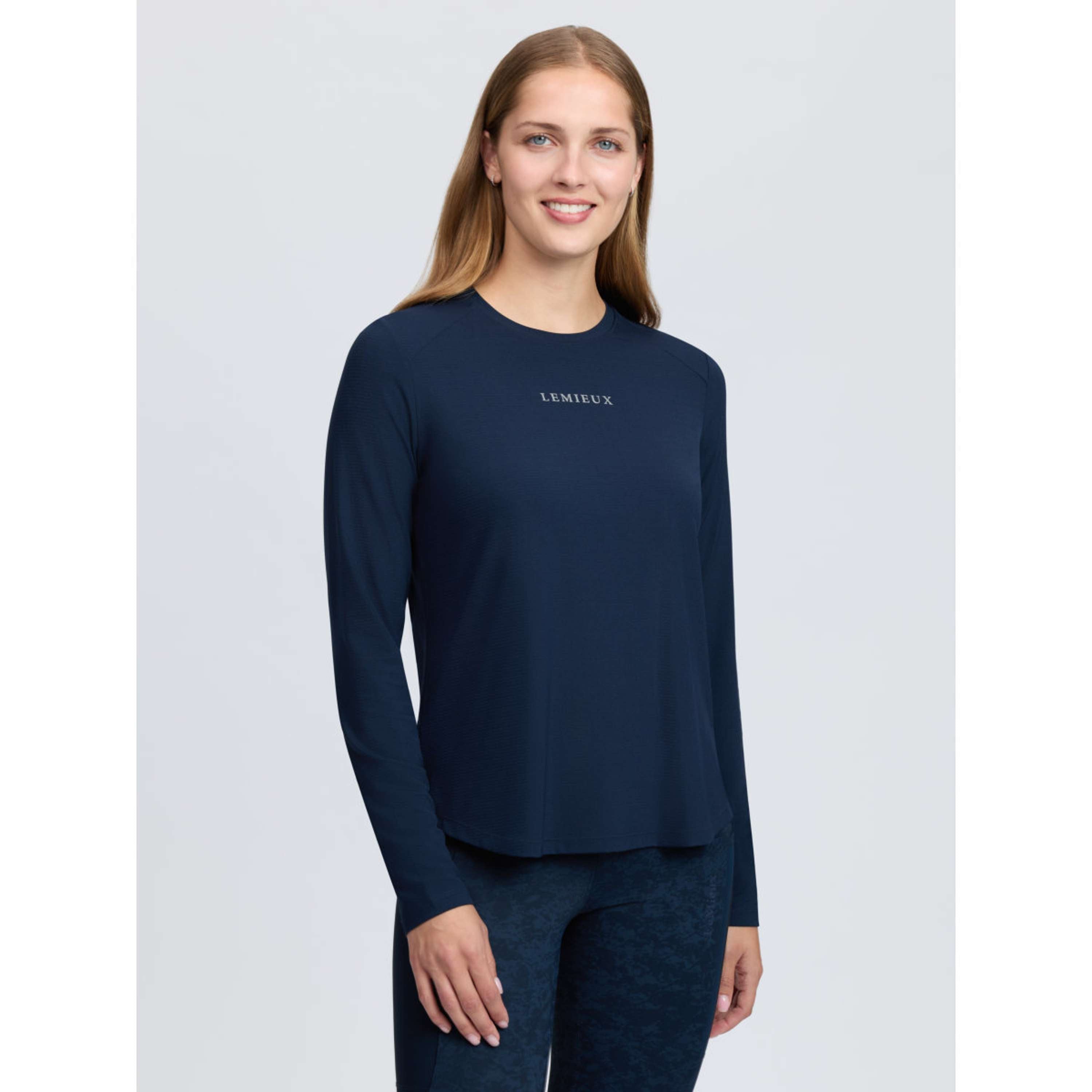 LeMieux Strato di base Sports Tee Maniche Lunghe Navy
