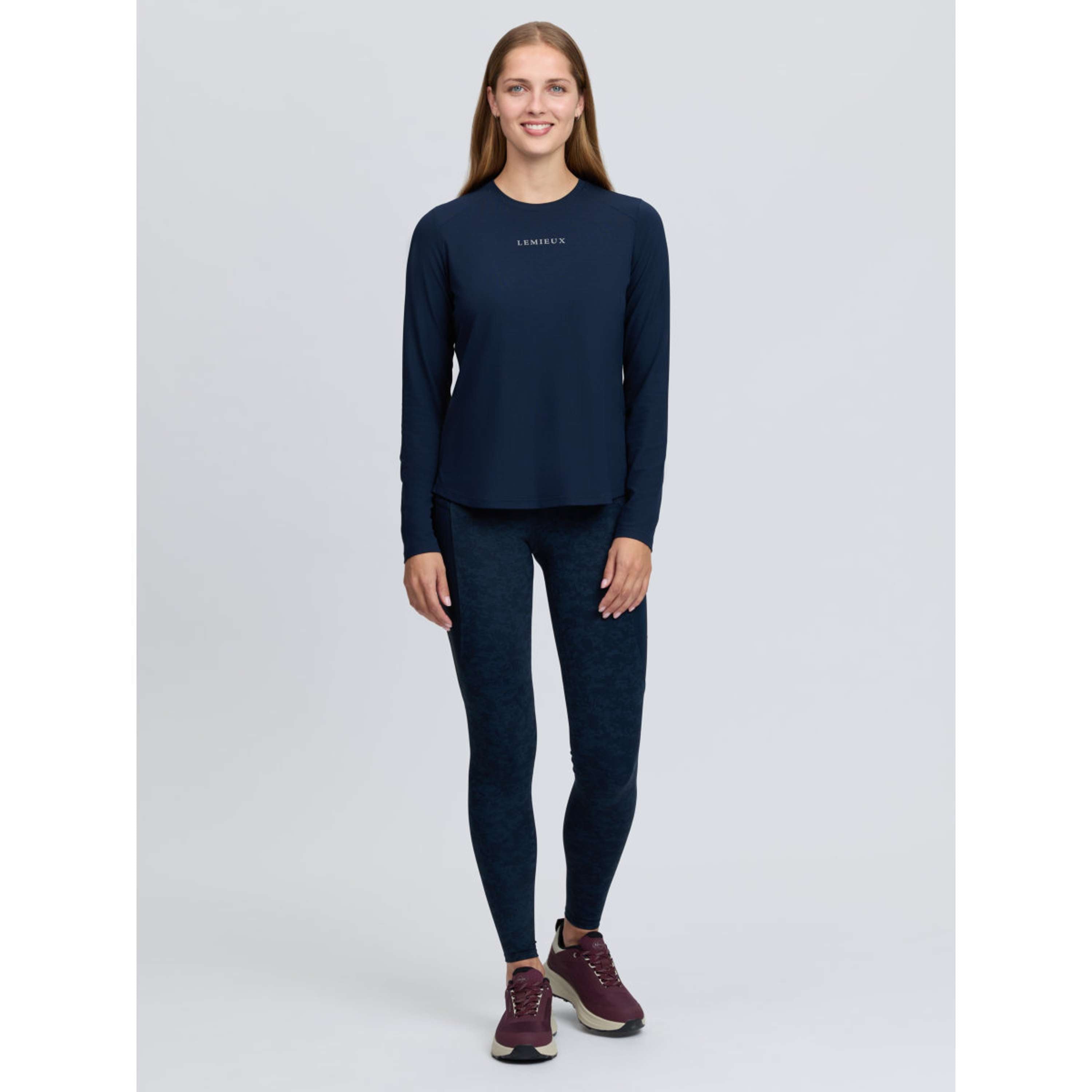 LeMieux Strato di base Sports Tee Maniche Lunghe Navy