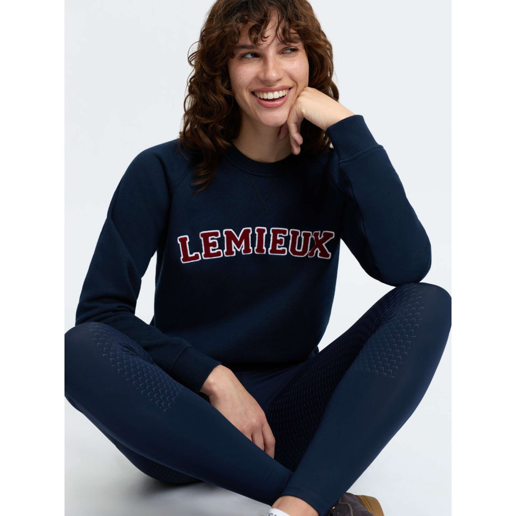 LeMieux Maglione Vida Varsity Crew Neck Navy