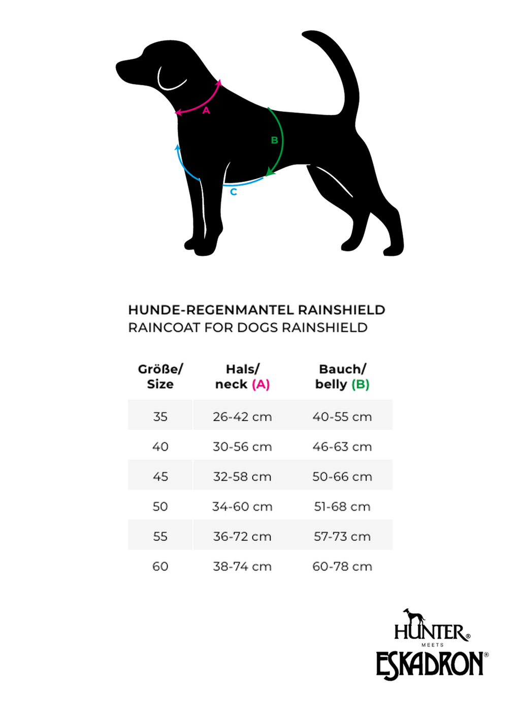 Hunter x Eskadron Impermeabile Per Cane Rainshield Olive