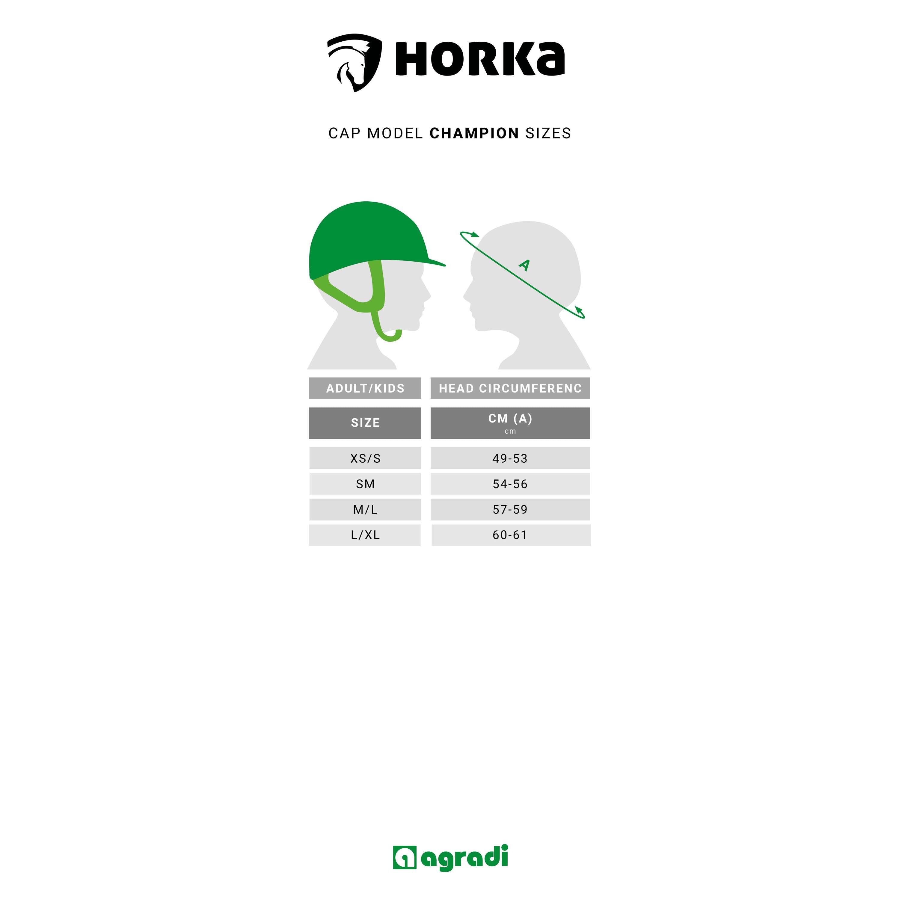 HORKA Casco da equitazione Champion Nero
