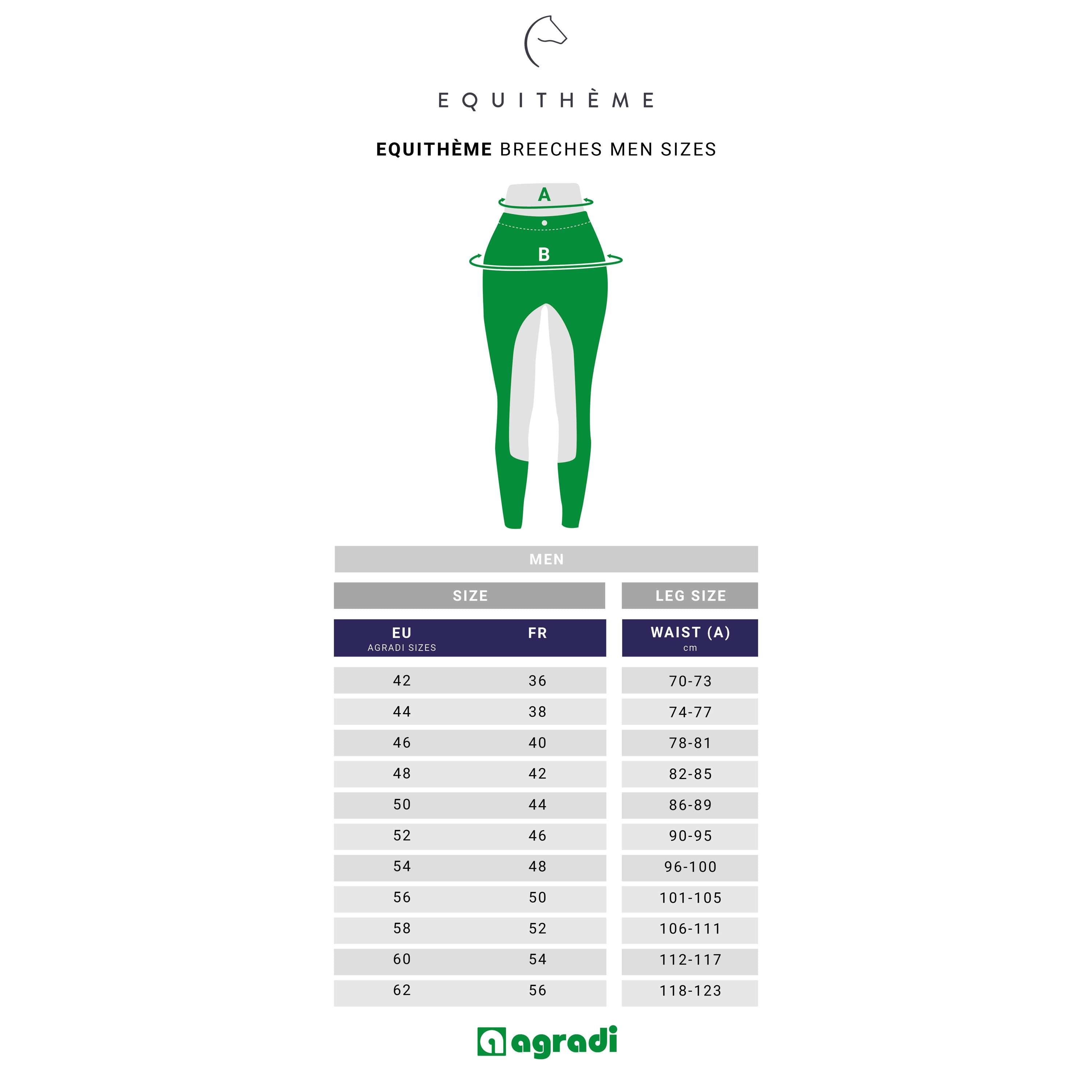 EQUITHÈME Pantaloni da Equitazione Georg blu navy