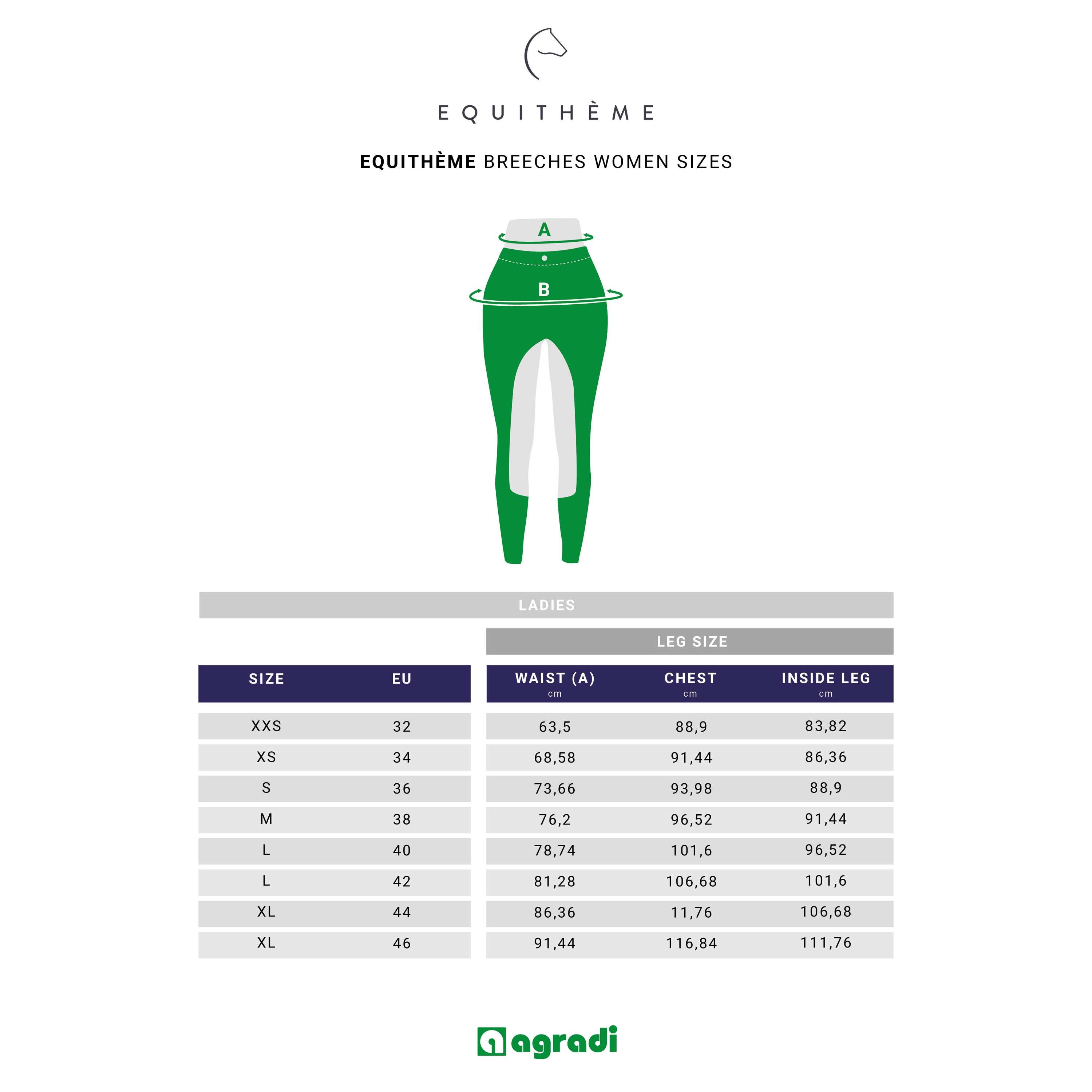 EQUITHÈME Pantaloni da Equitazione Kim Organic Cotton Nero